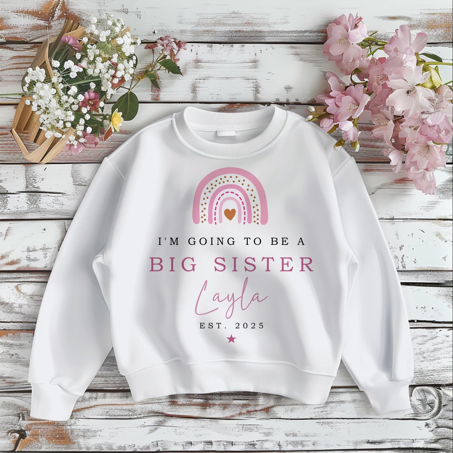 I'm Going To Be a Big Sister - Rainbow Design
