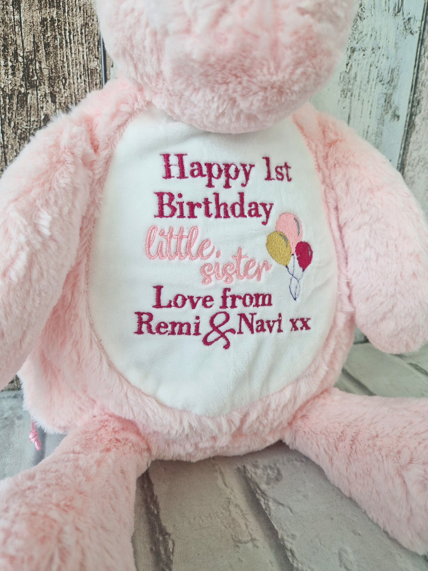 Birthday Embroidered Soft Toy - Any Age Can be Added