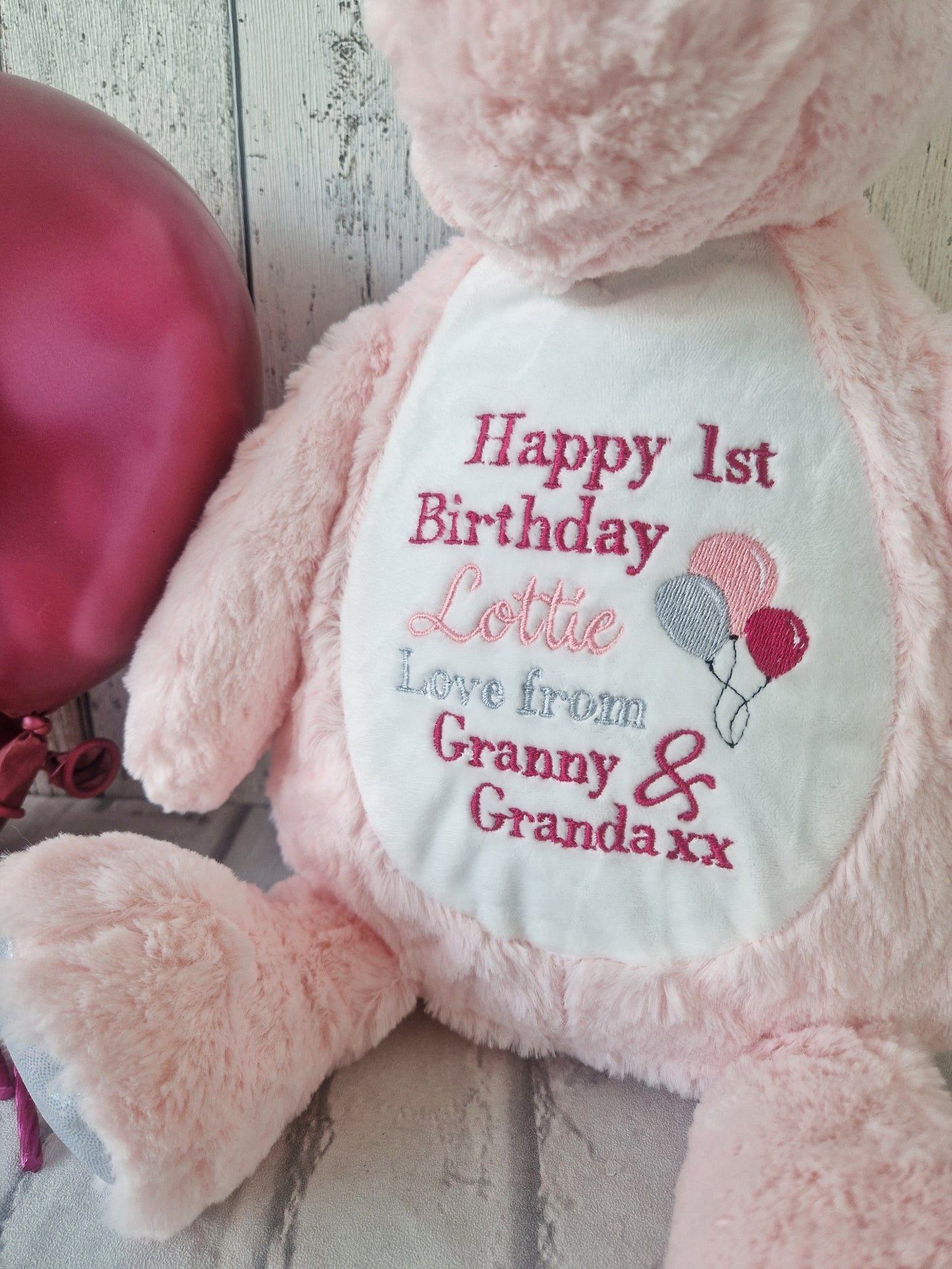 Birthday Embroidered Soft Toy - Any Age Can be Added