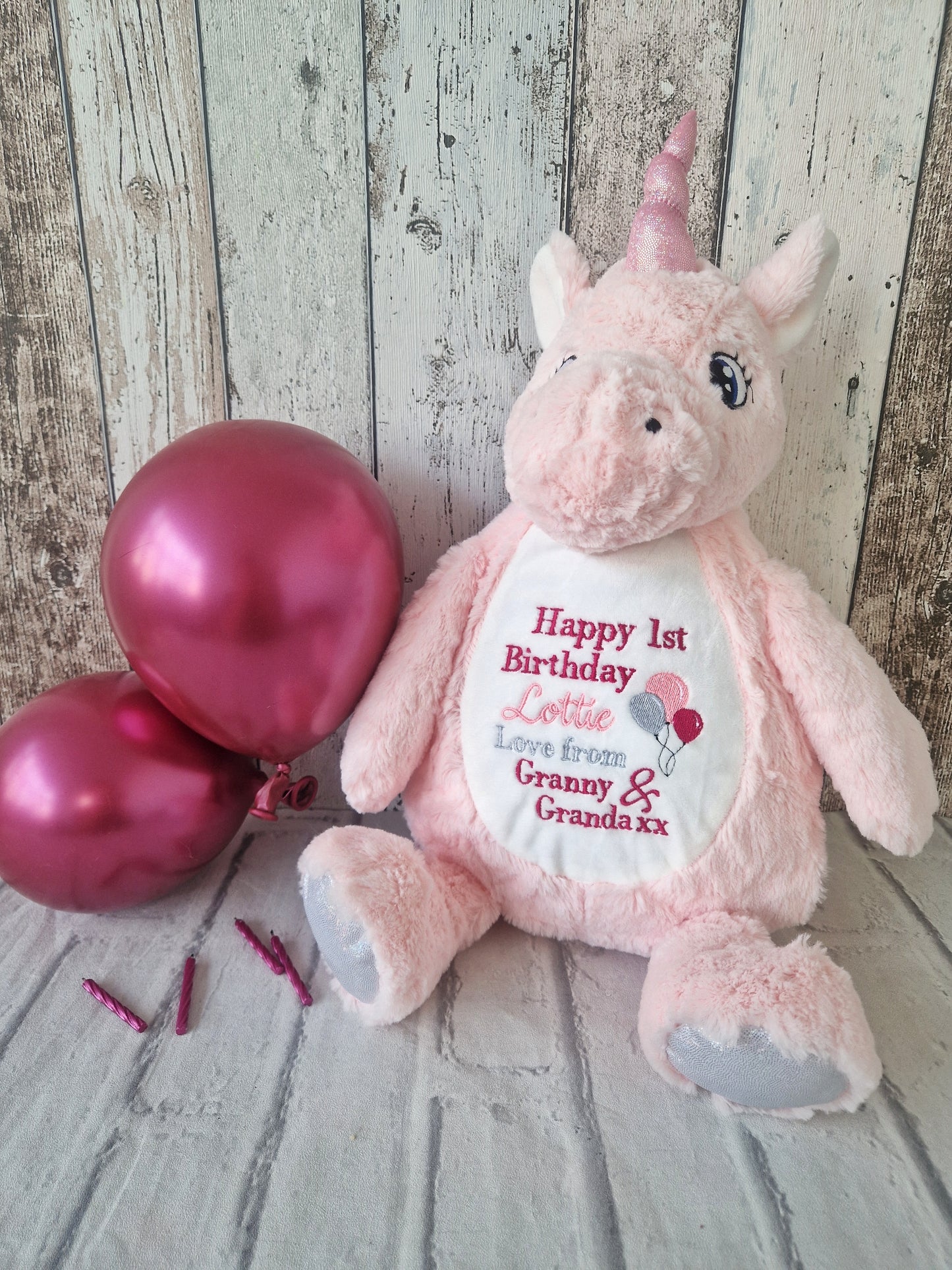 Birthday Embroidered Soft Toy - Any Age Can be Added