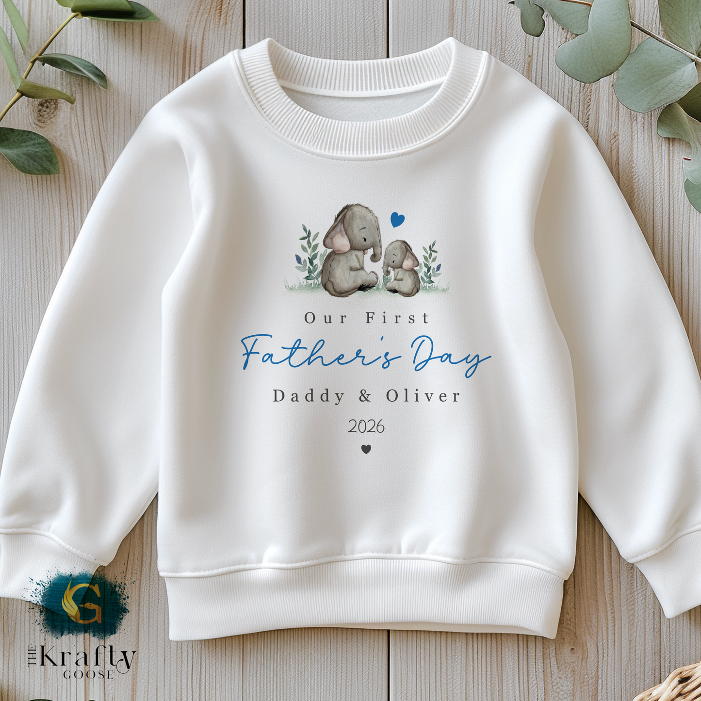 Our 1st Fathers Day Elephants - T-Shirt - Vest - Sleepsuit Romper - Sweater