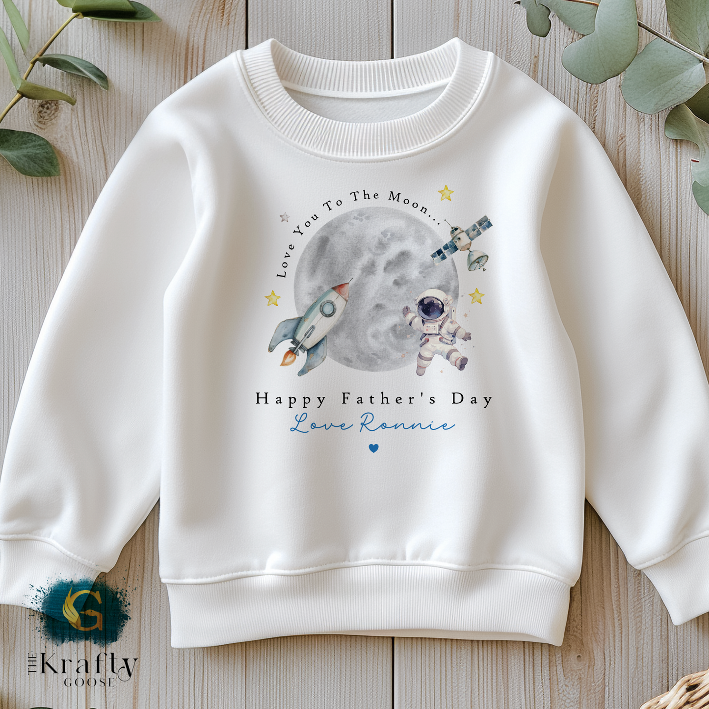 Happy Fathers Day - Love You To The Moon - T-Shirt - Vest - Sleepsuit Romper - Sweater