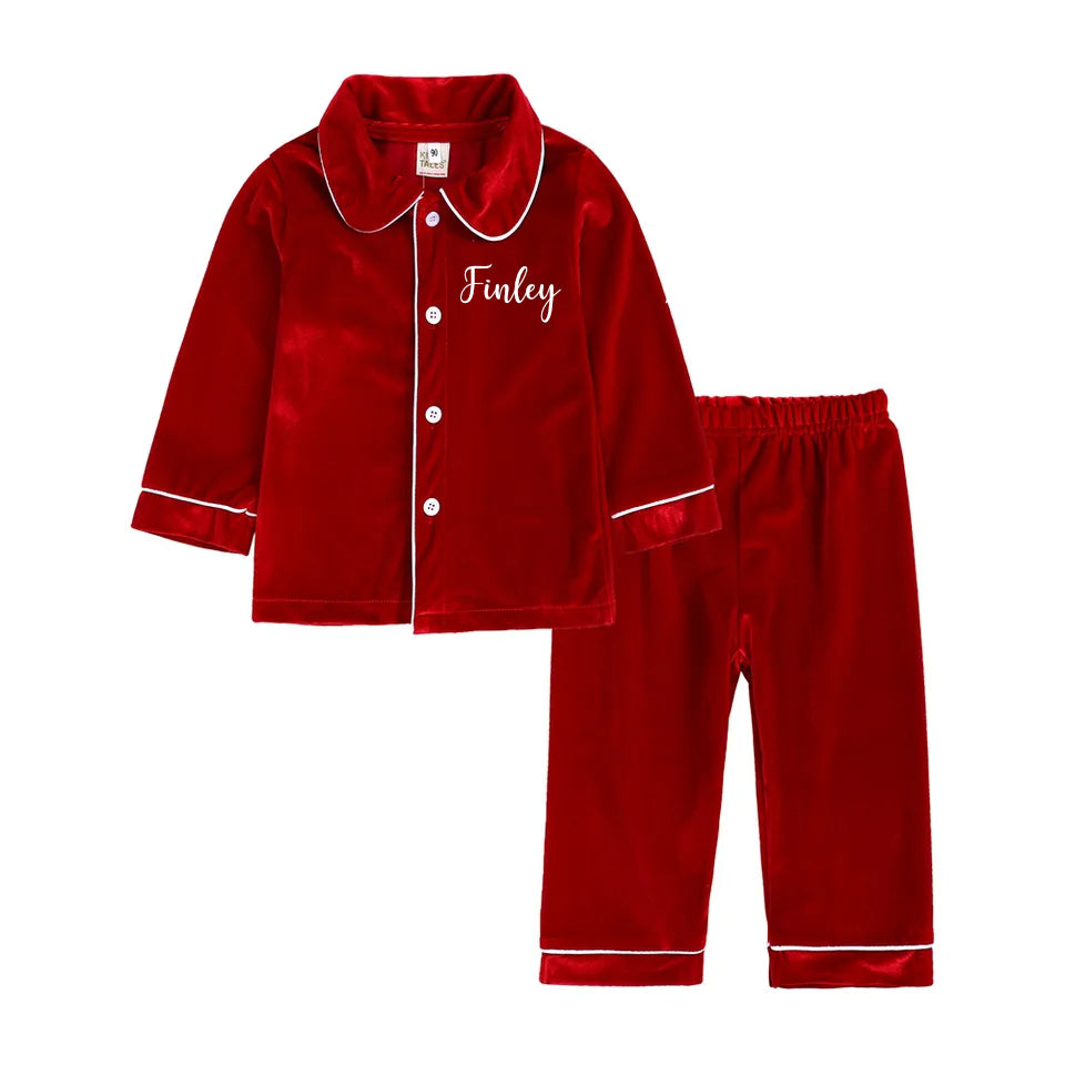Red Velvet Pyjamas and Nightdress