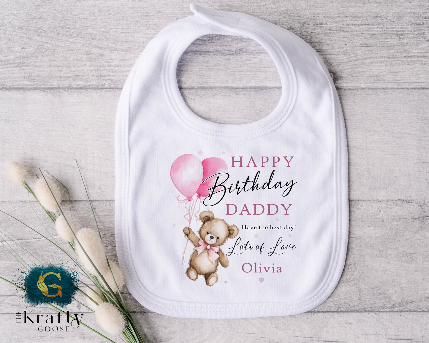 Happy Birthday Daddy - Teddy Bear - T-Shirt - Vest - Sleepsuit Romper