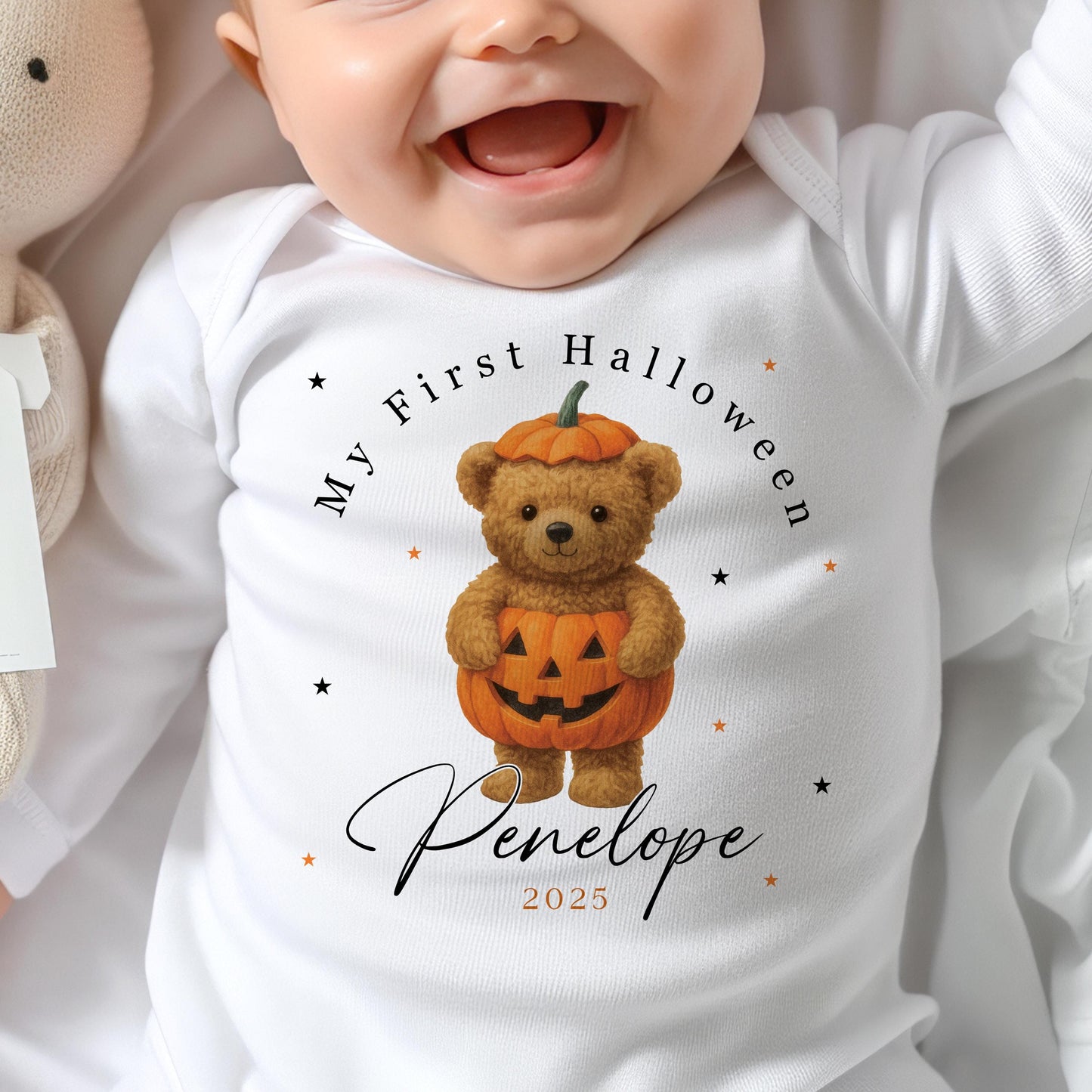 First Halloween - Pumpkin Bear Design