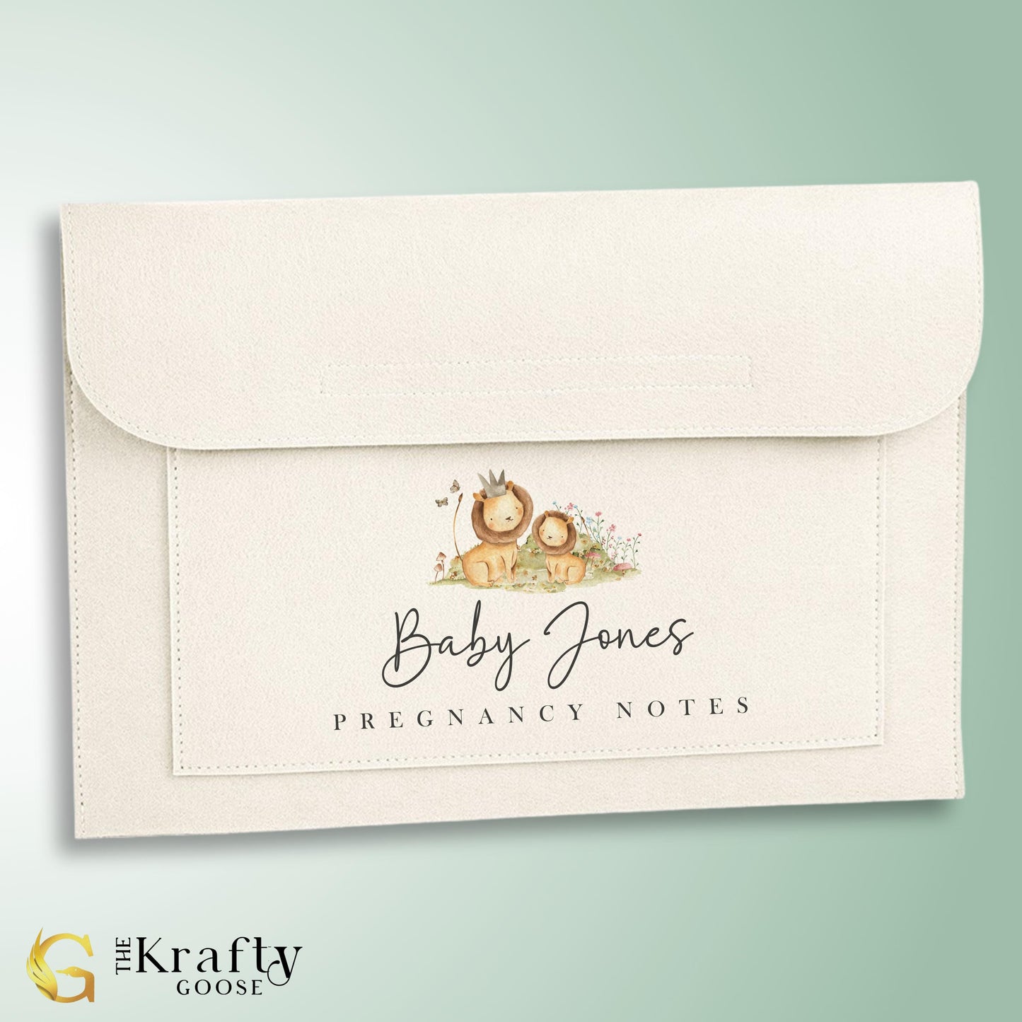 Pregnancy Maternity Notes Folder - Lion Design