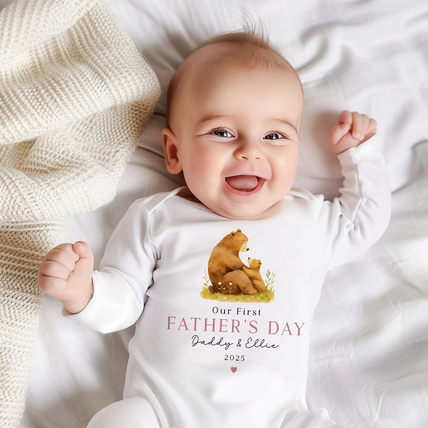 First Father's Day - Cuddly Teddy Bear Design