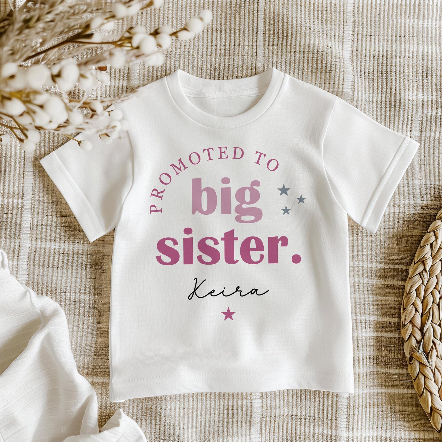 Promoted to Big Sister - T-Shirt or Sweatshirt