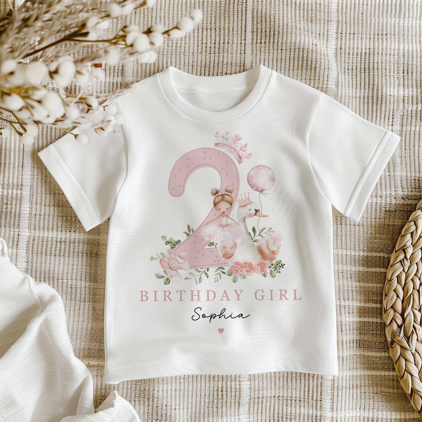 Ballerina Swan Birthday T-Shirt