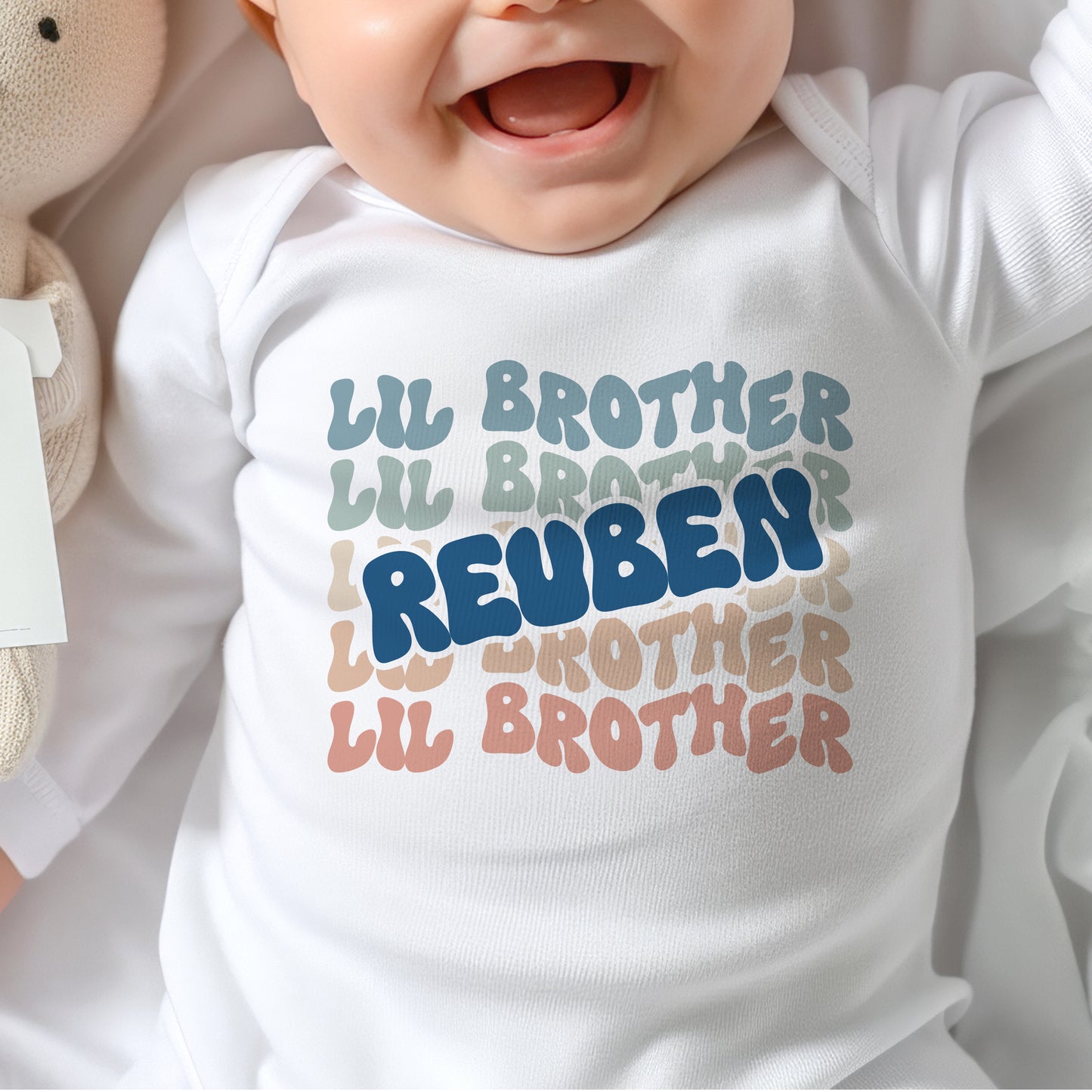 Little Brother - Retro Wavy Design
