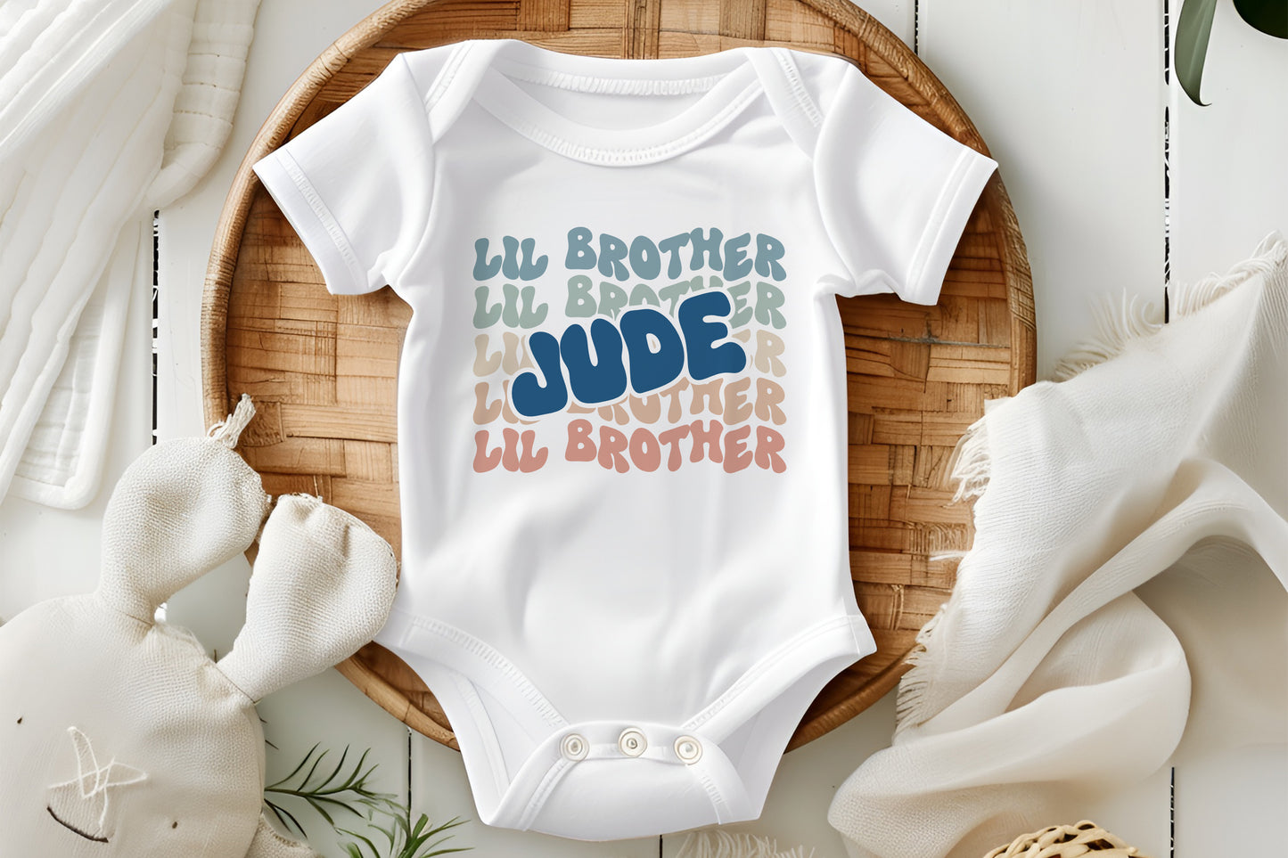 Little Brother - Retro Wavy Design