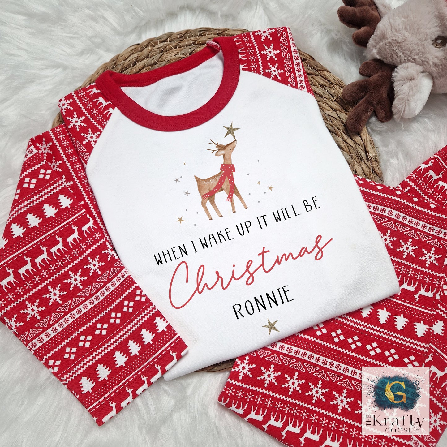 Reindeer Star - Matching Family Pyjamas