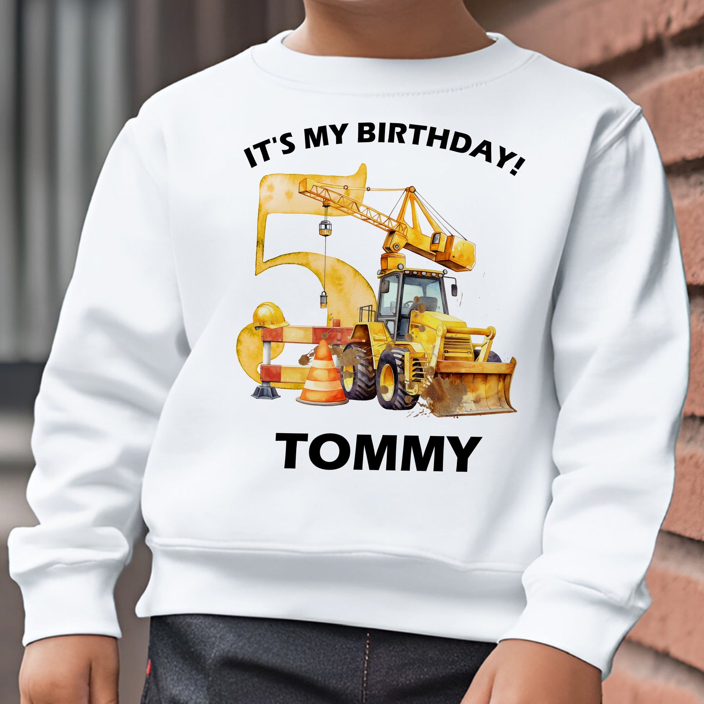 Construction Digger Birthday T-Shirt