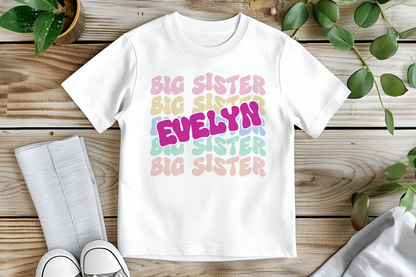 Big Sister - Retro Wavy Design