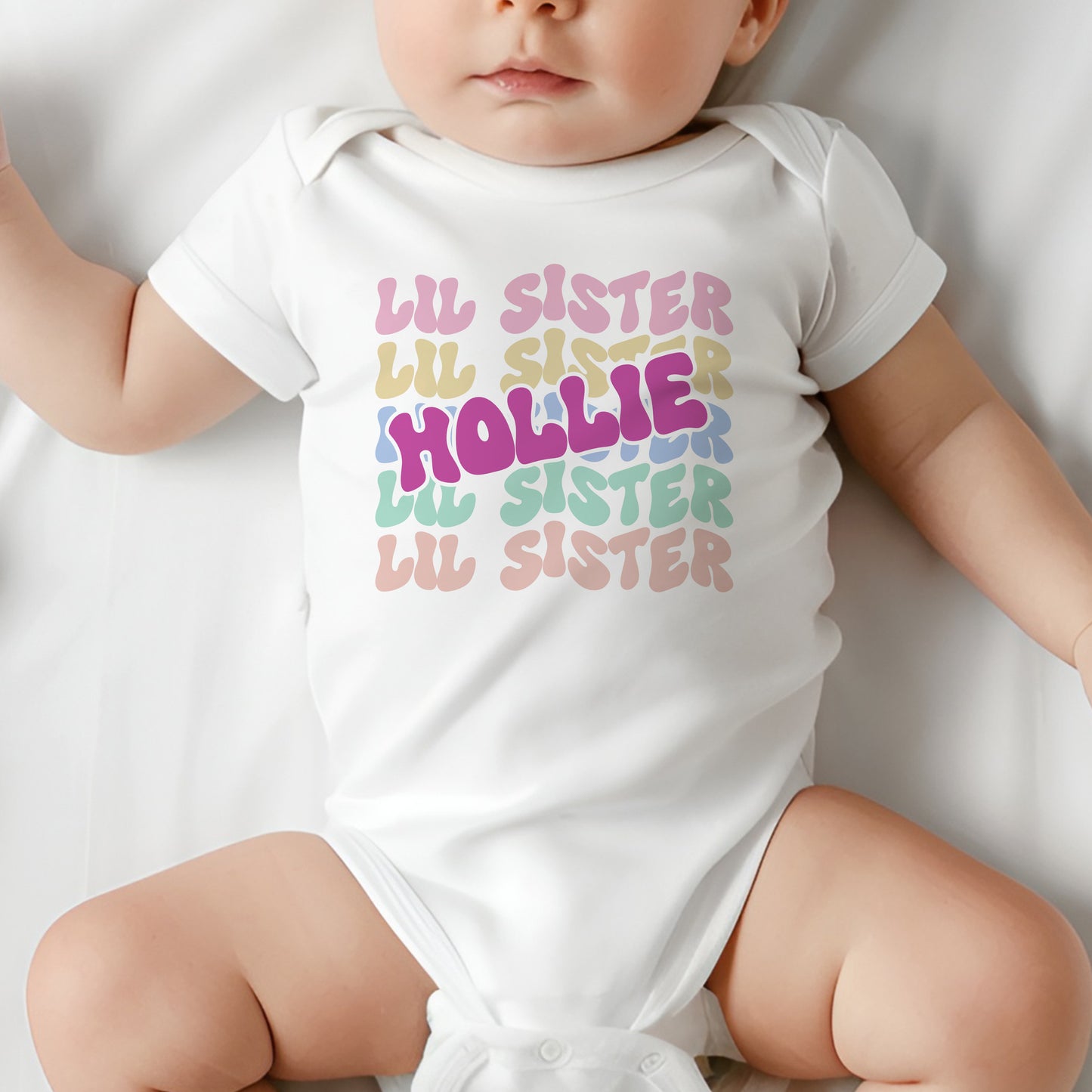 Little Sister - Retro Wavy Design