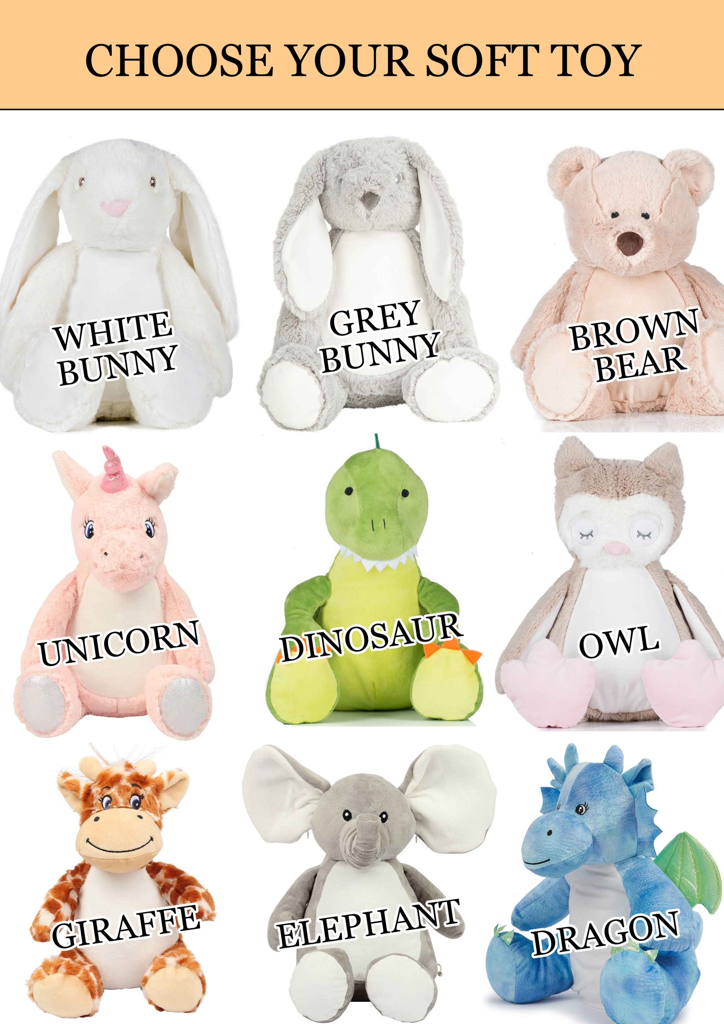 Birthday Embroidered Soft Toy - Any Age Can be Added