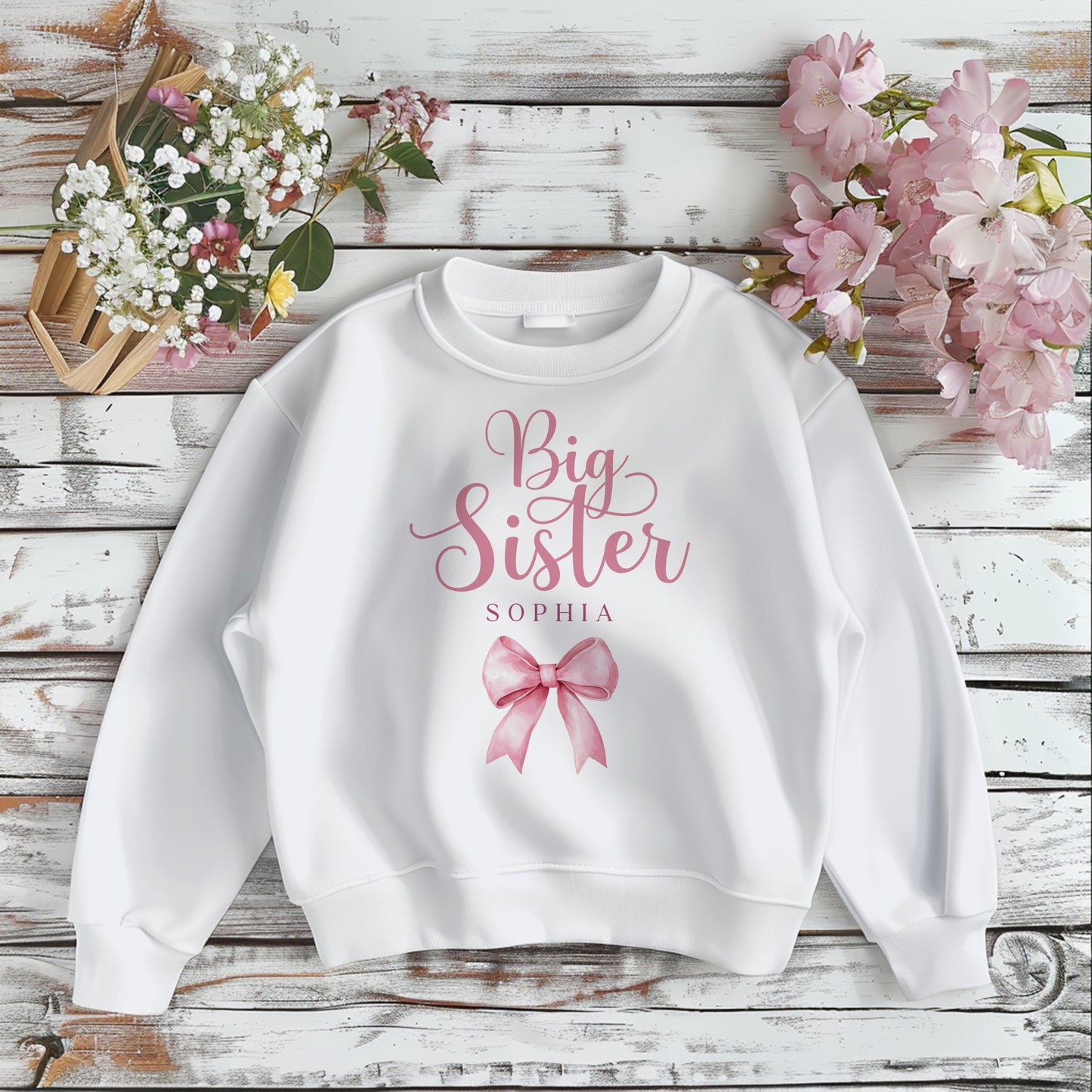 Big Sister - Pink Bow Design