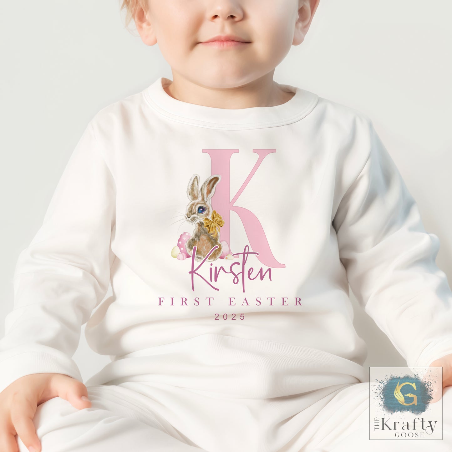 Easter Pyjamas - Vintage Bunny Design - Pink