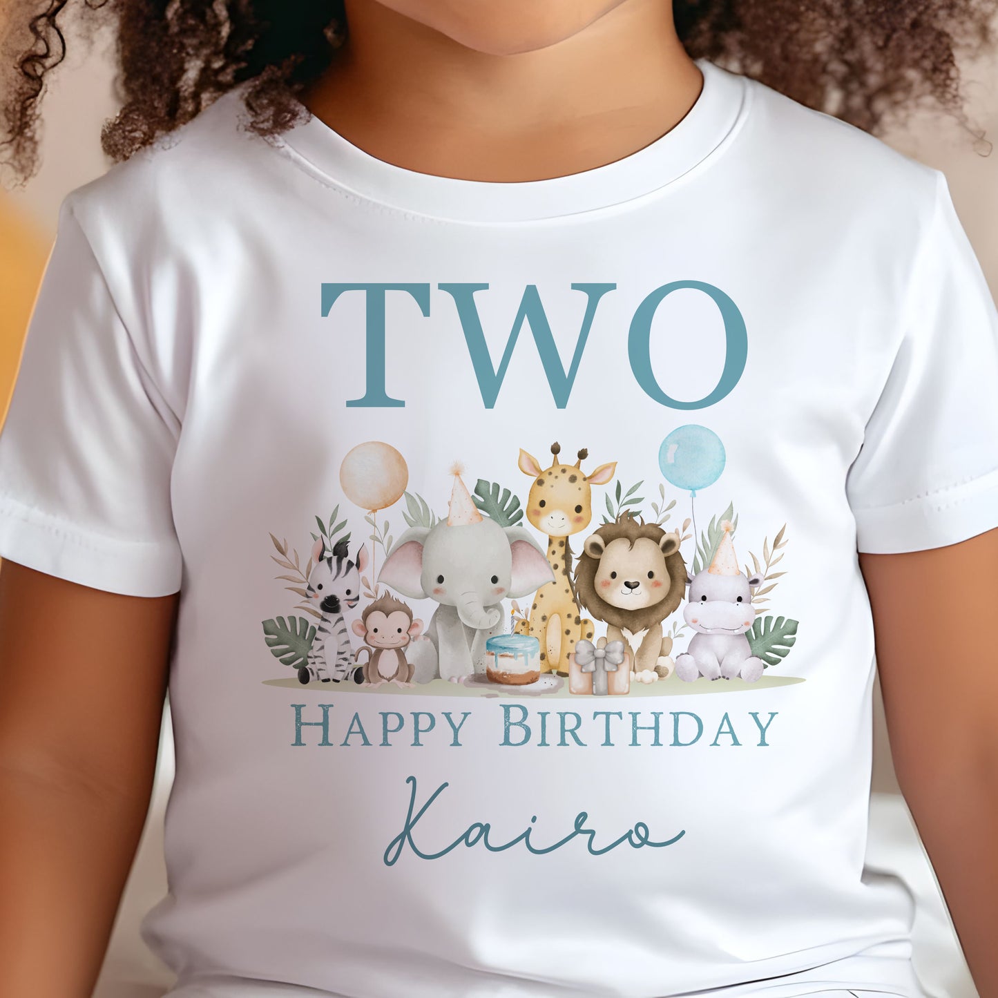 Jungle Safari Birthday - Blue Design