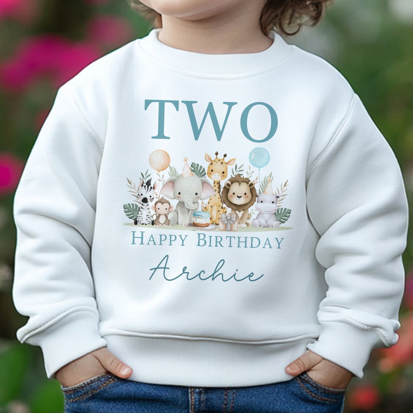 Jungle Safari Birthday - Blue Design