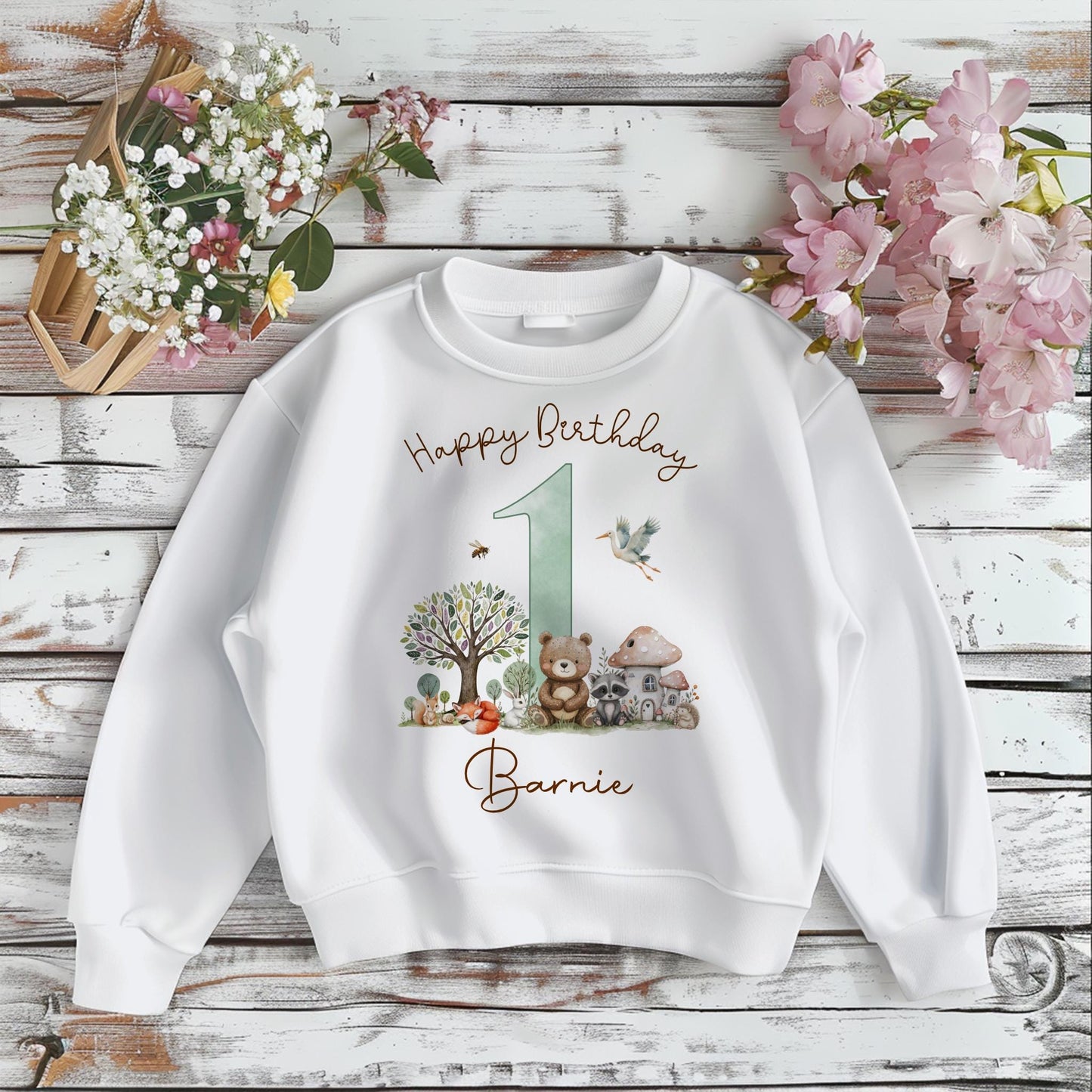 Woodland Animals Birthday T-Shirt