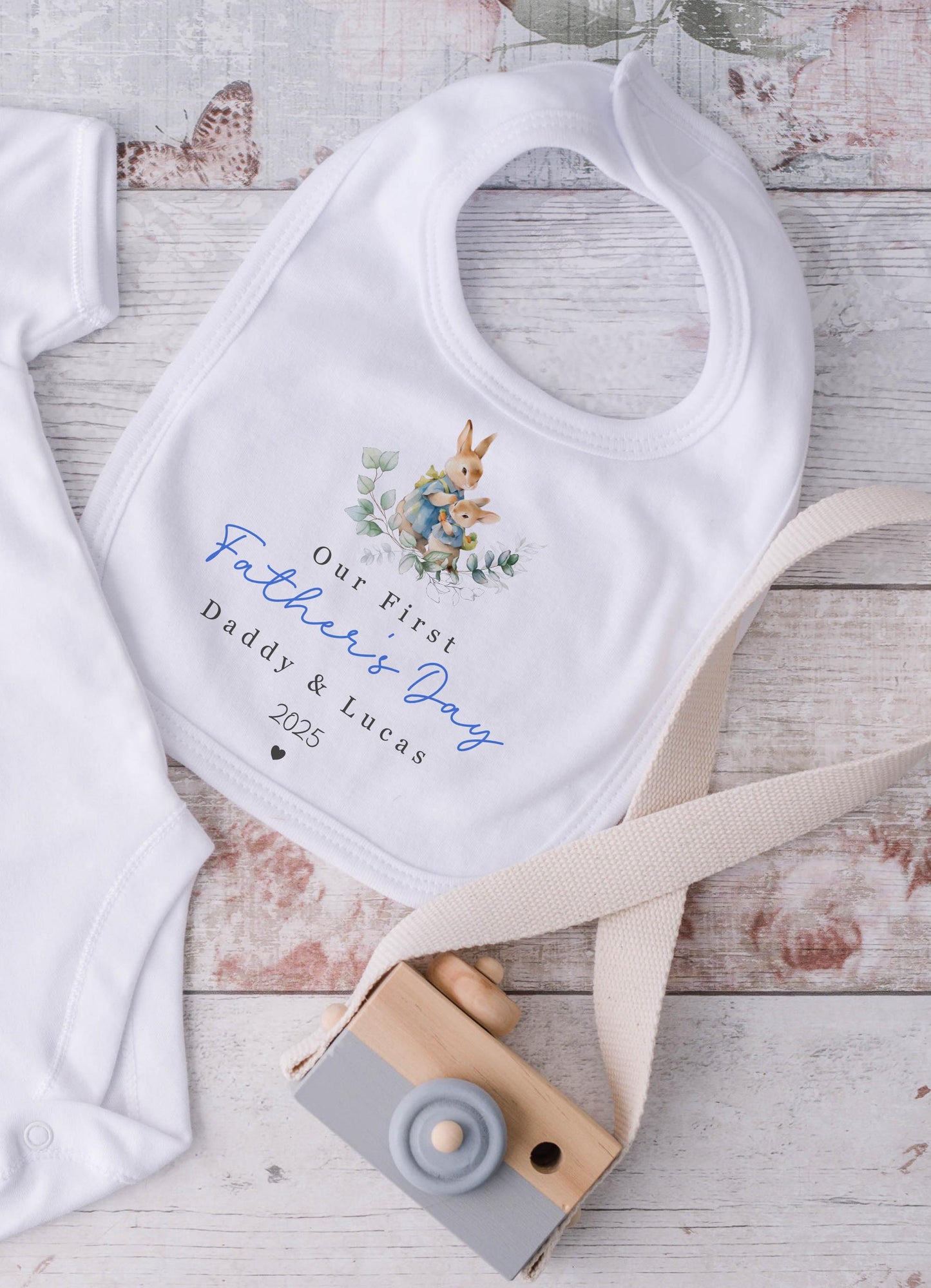 First Father's Day - Blue Rabbit Design