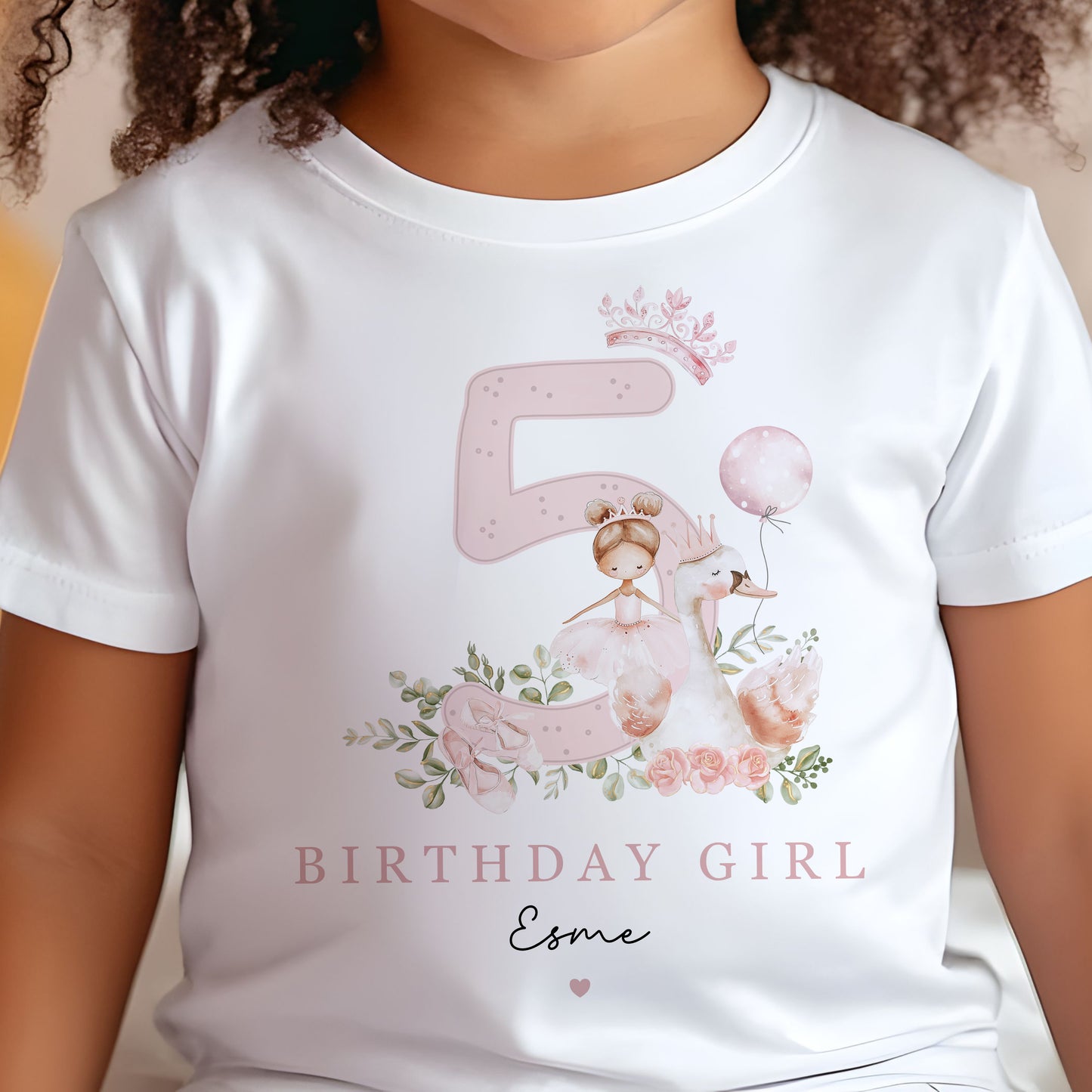 Ballerina Swan Birthday T-Shirt