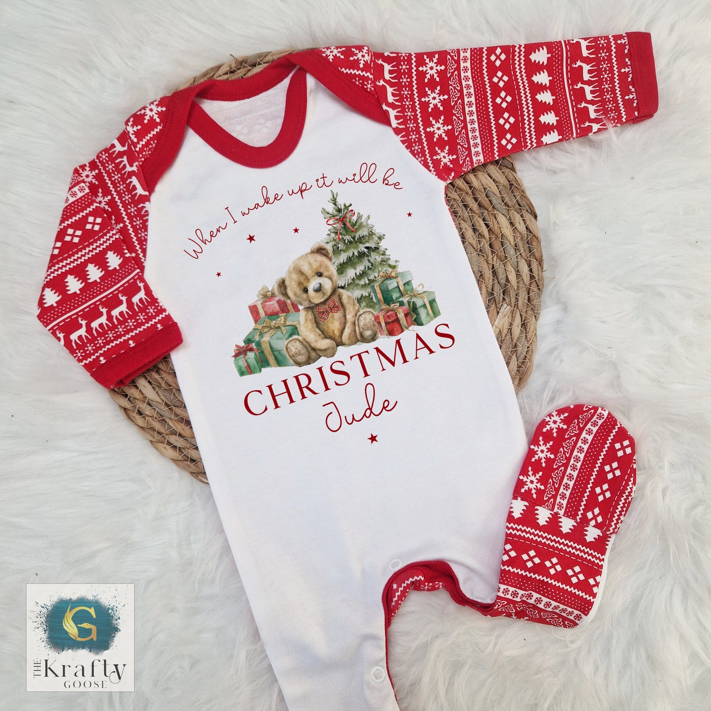When I Wake Up It Will Be Christmas - Christmas Bear Design