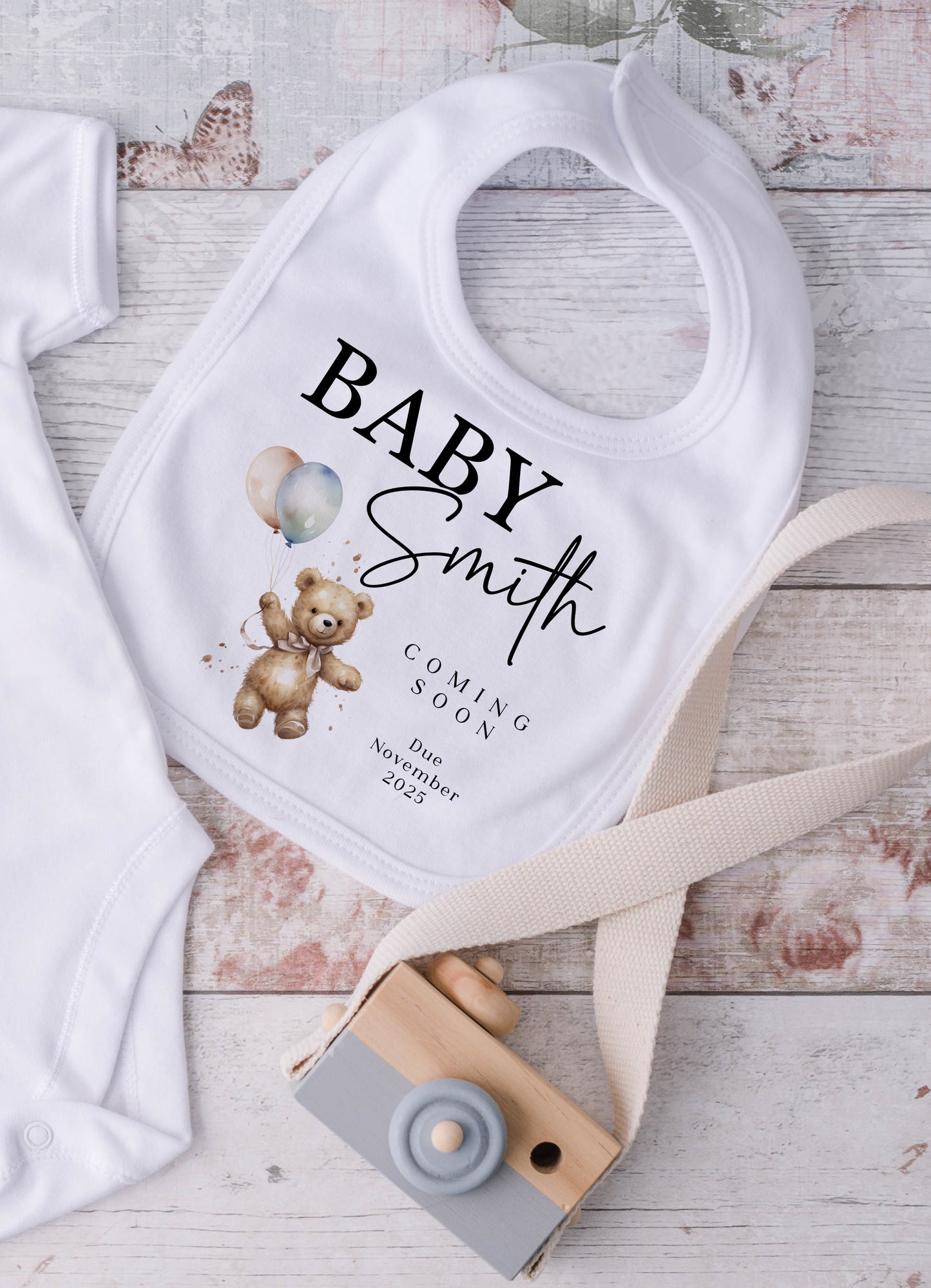 Pregnancy Announcement Baby Clothing - Unisex Bear Design