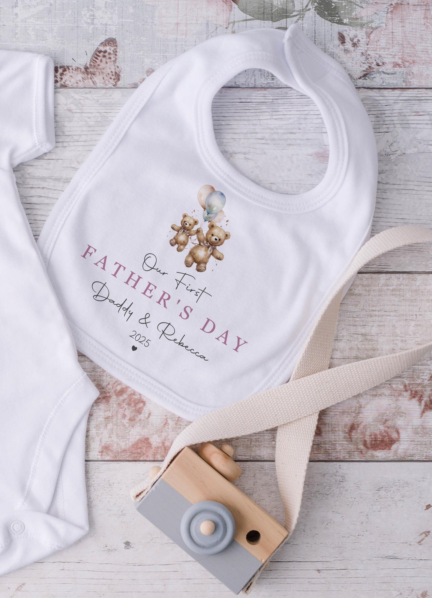First Father's Day - Bear and Balloons Design
