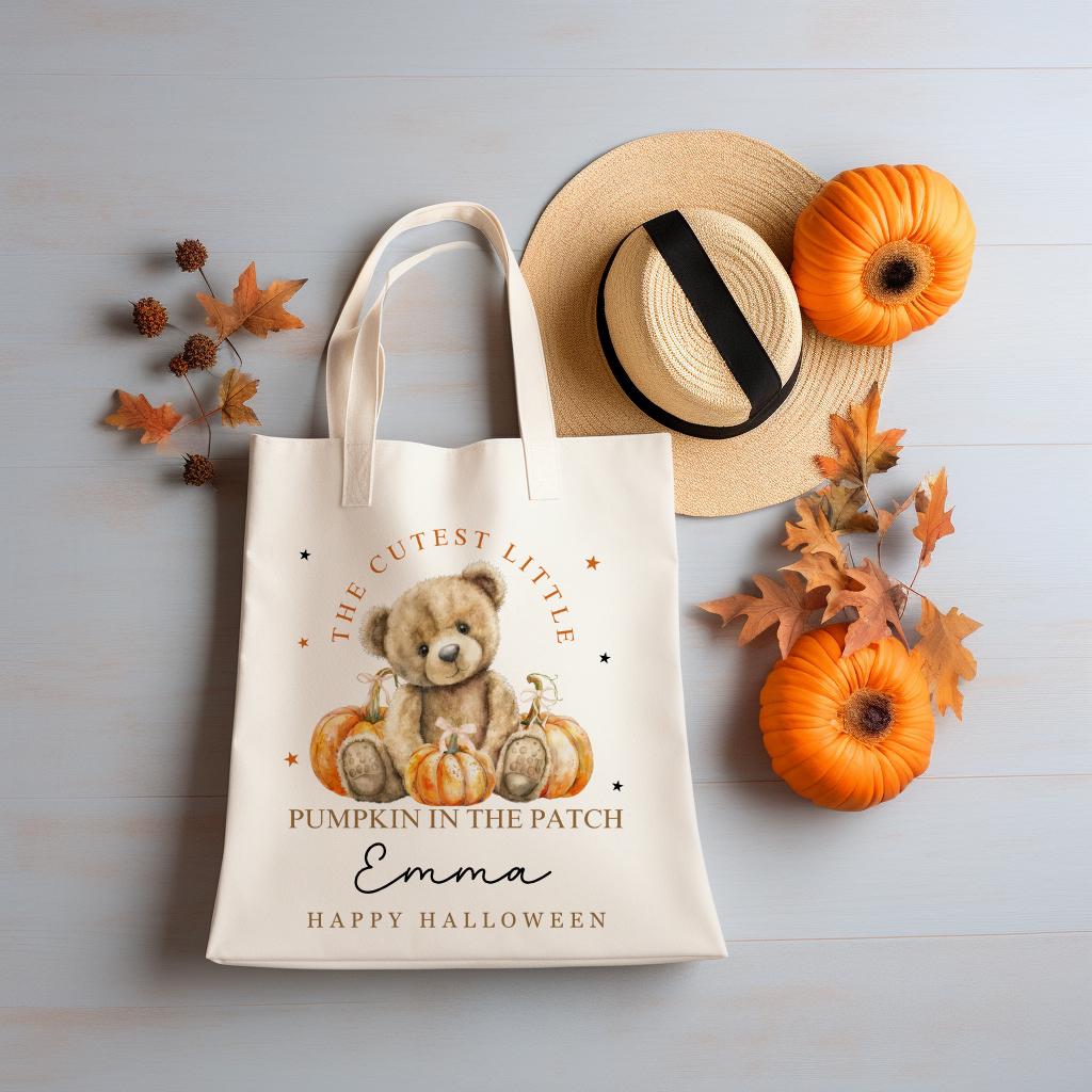 Trick or Treat Bag - Cutest Pumpkin in the Patch Bear
