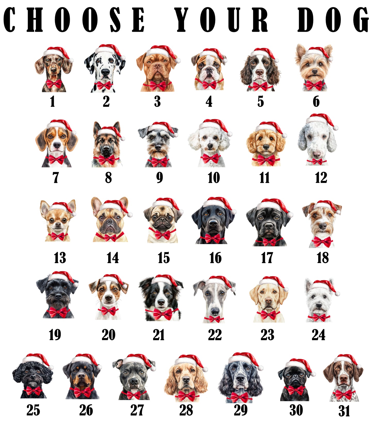 Dog Santa Sack - Over 30 Breeds to Choose From