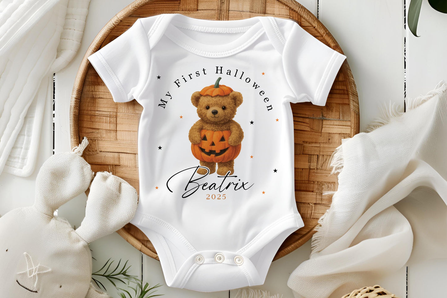 First Halloween - Pumpkin Bear Design