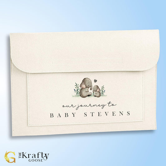 Pregnancy Maternity Notes Folder - Elephant Design