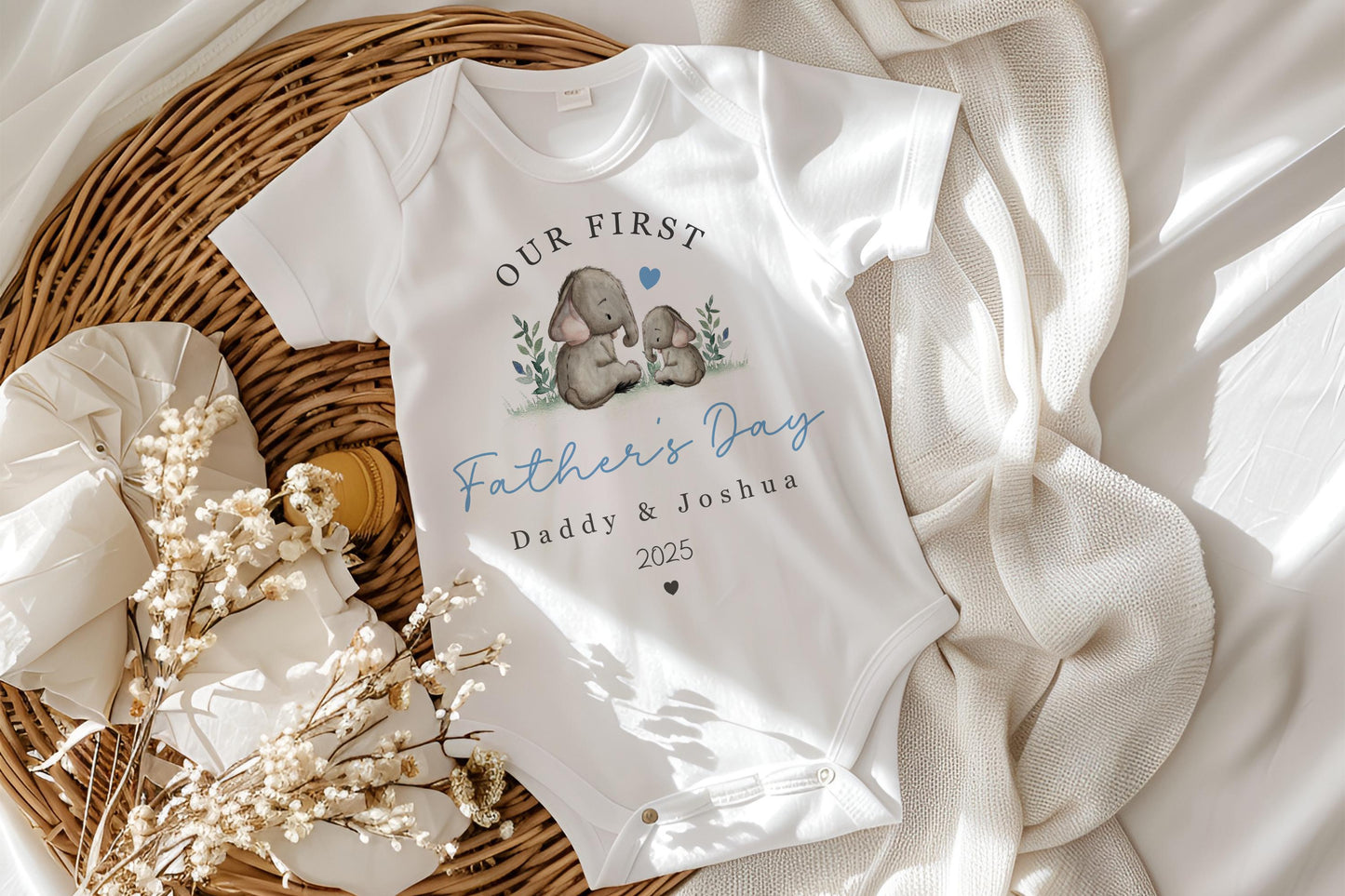 First Father's Day - Elephants Design