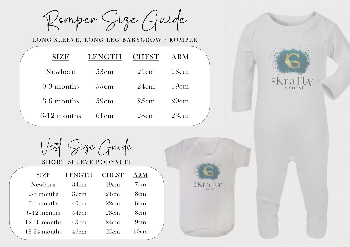 a baby's romper size guide for the long - sleeved romper