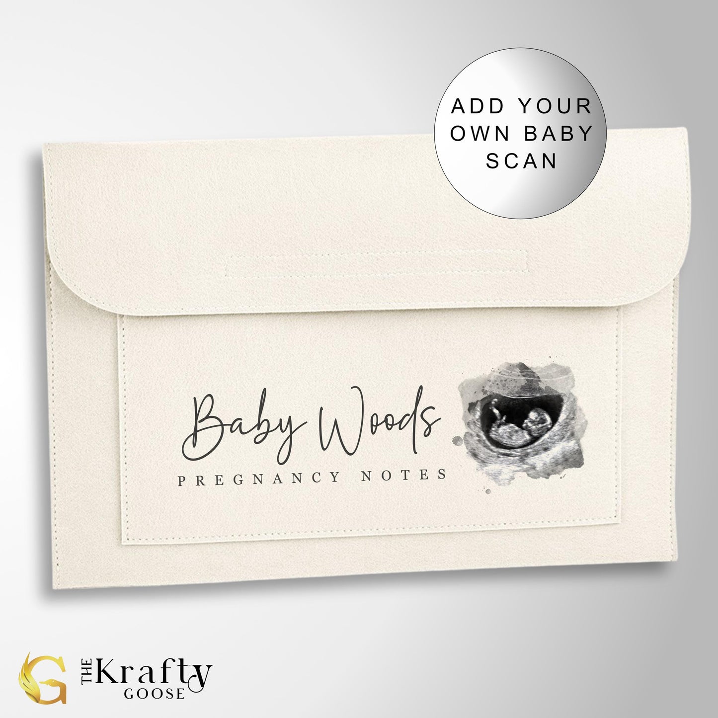 Pregnancy Maternity Notes Folder - Add Your Baby Scan