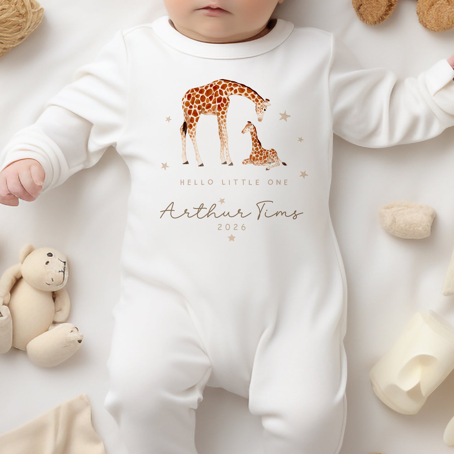 Born in 2026 - Hello Little One - Giraffe Design