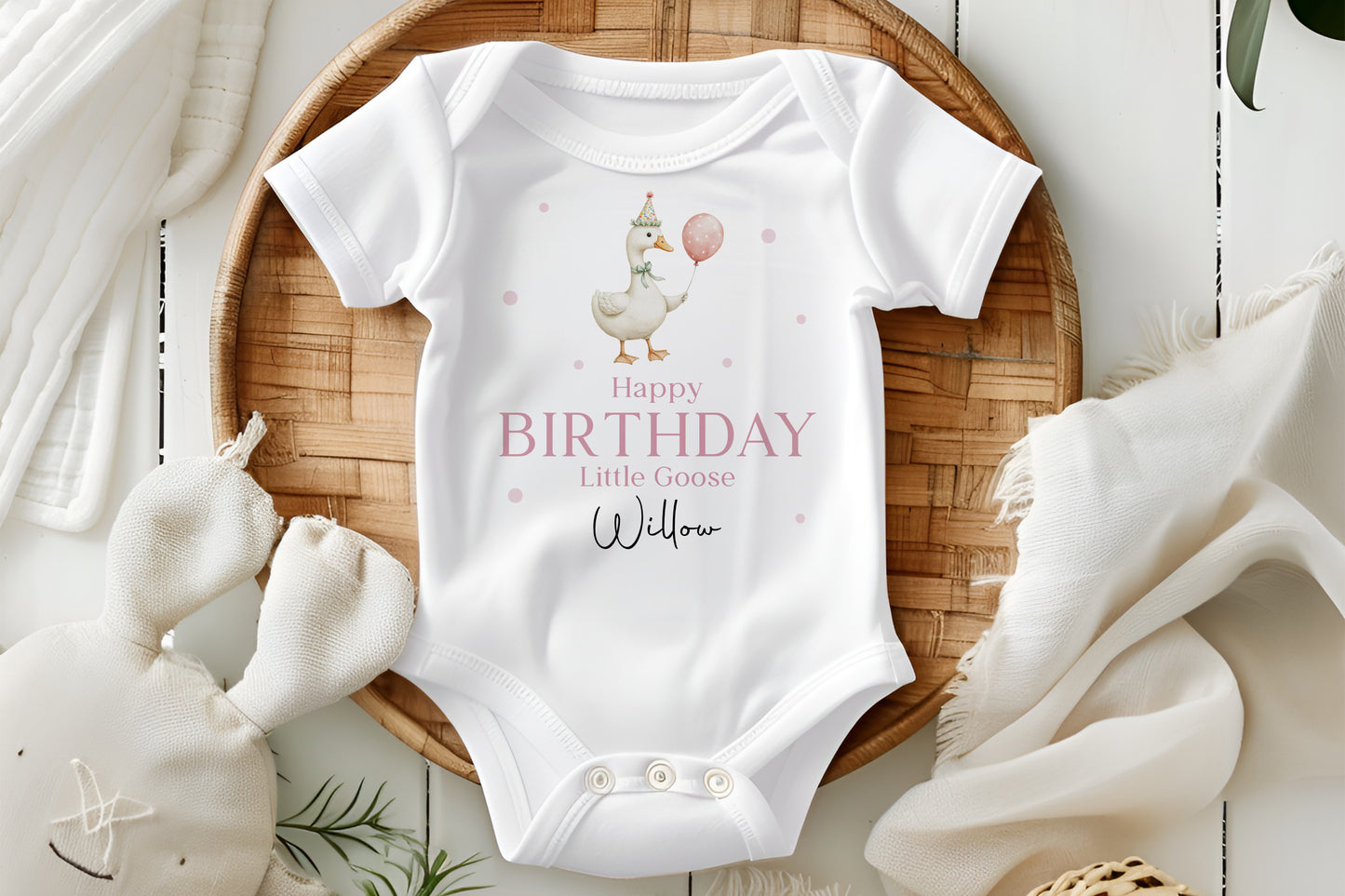 Little Goose - Happy Birthday - Pink Design