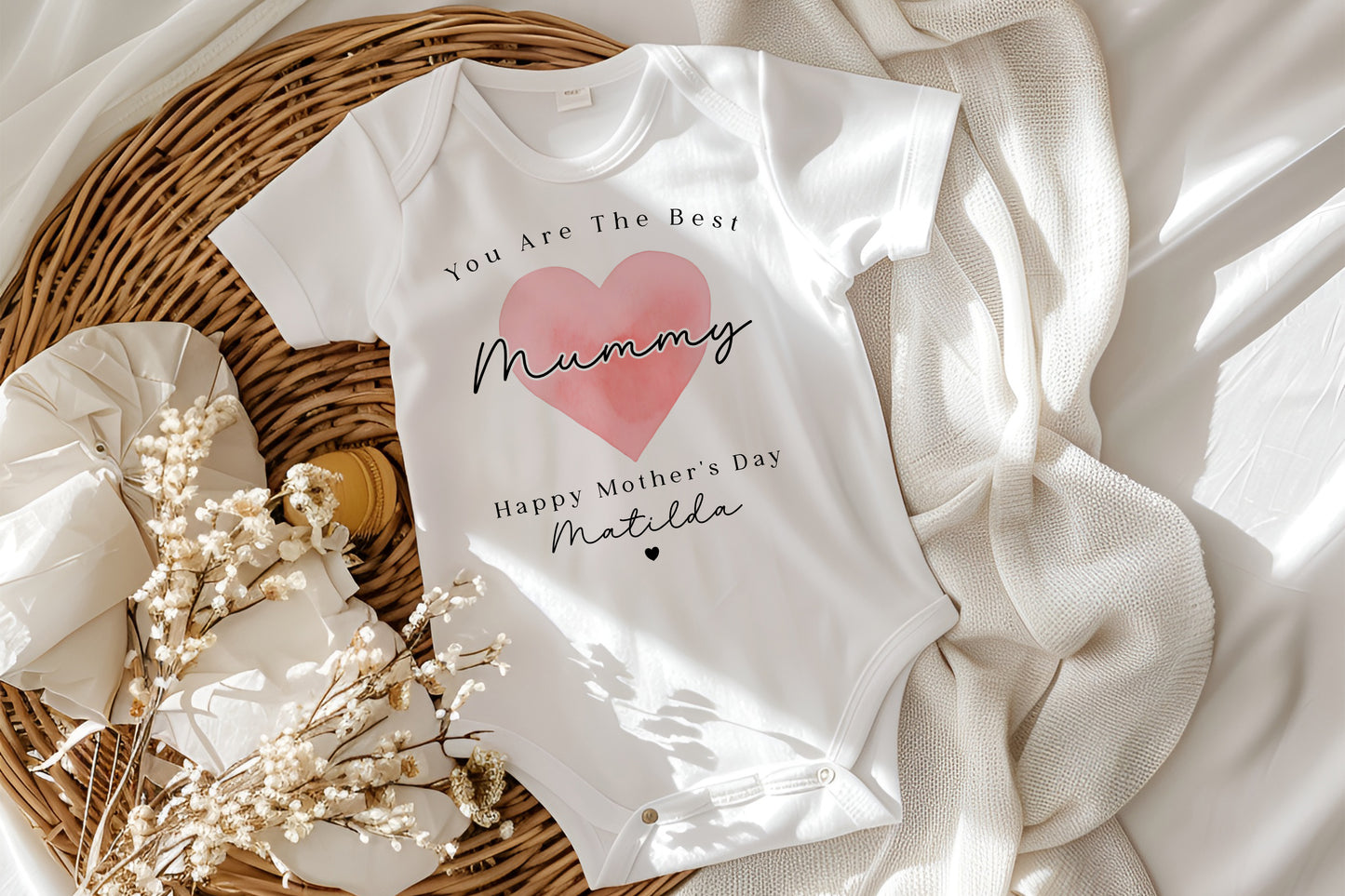 Mother's Day - Blue or Pink Heart