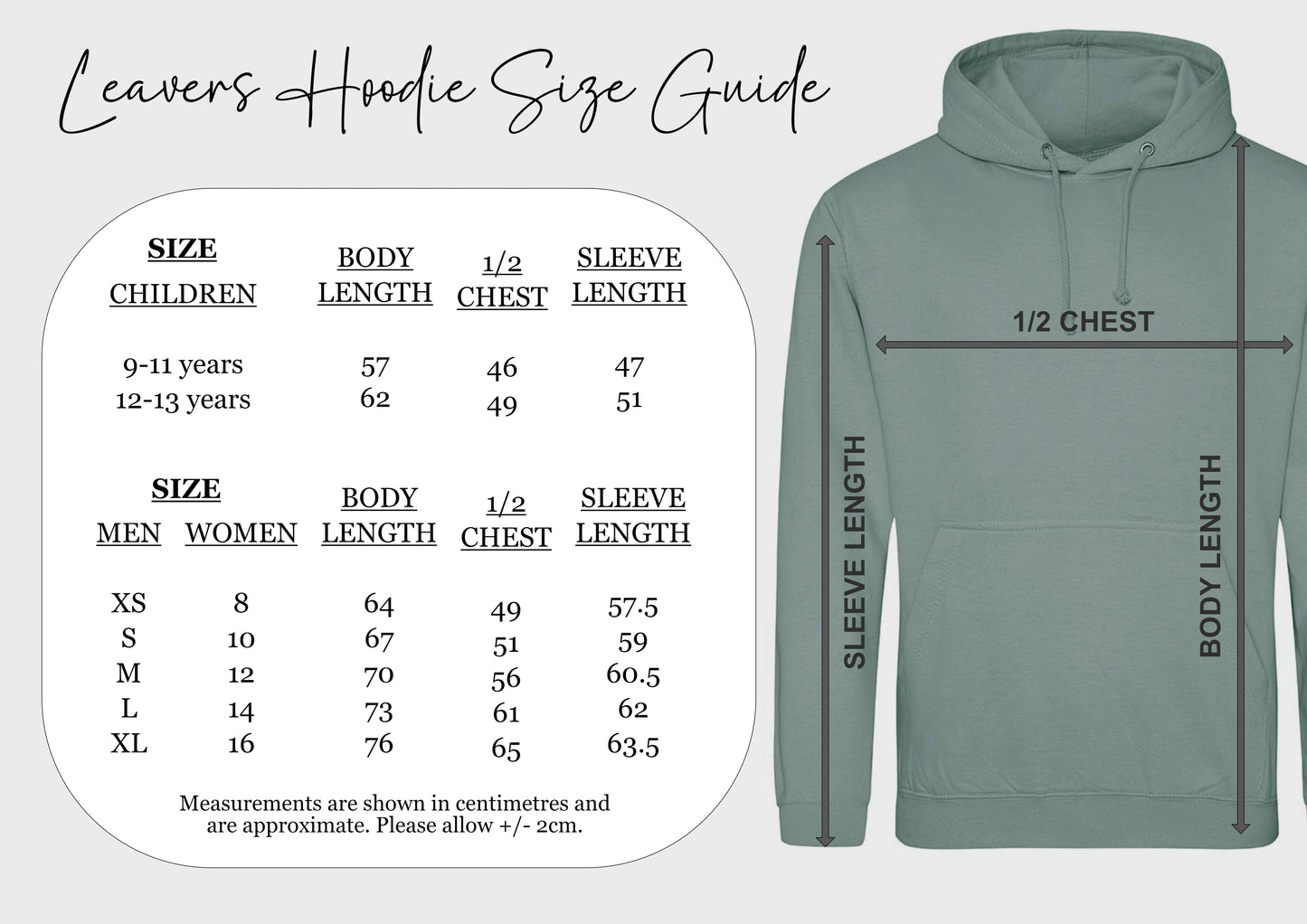 School Leavers Hoodies - Lots of Colours Available
