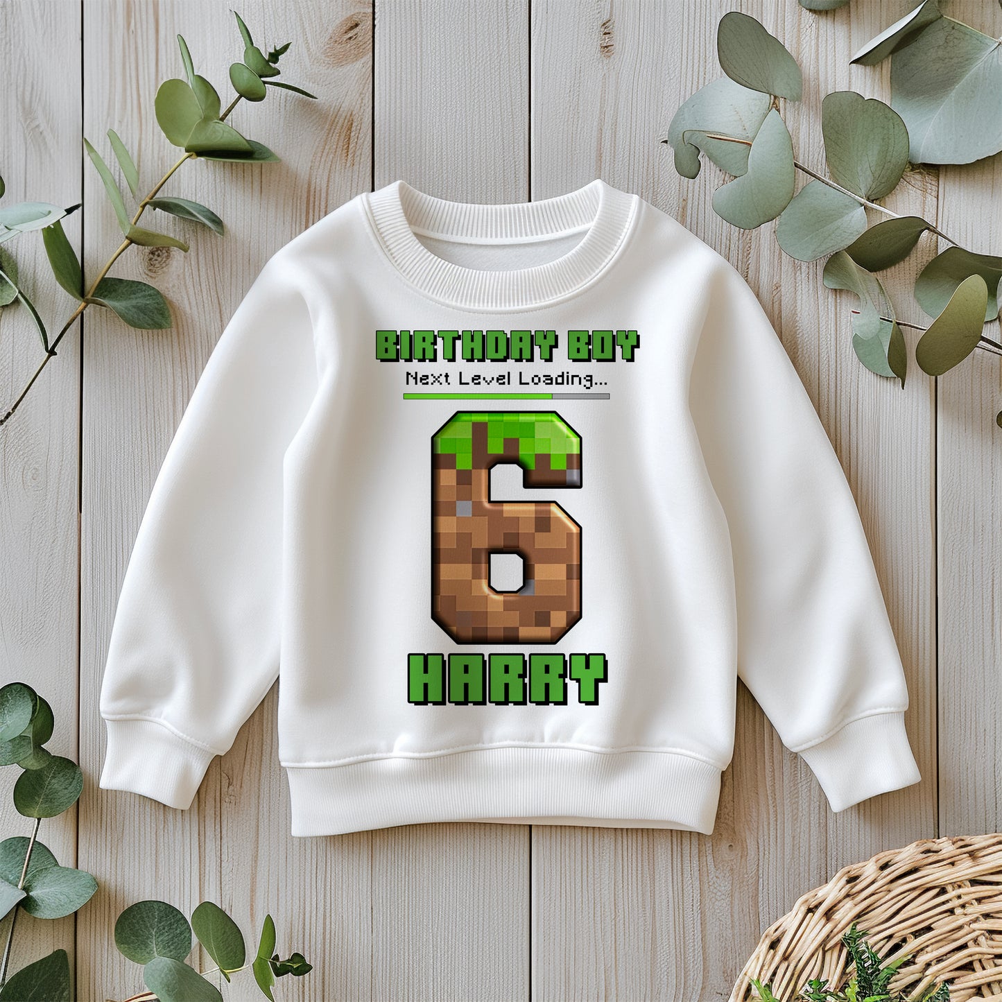 Pixelated Birthday T-Shirt - Craft Mine Gaming Sweater
