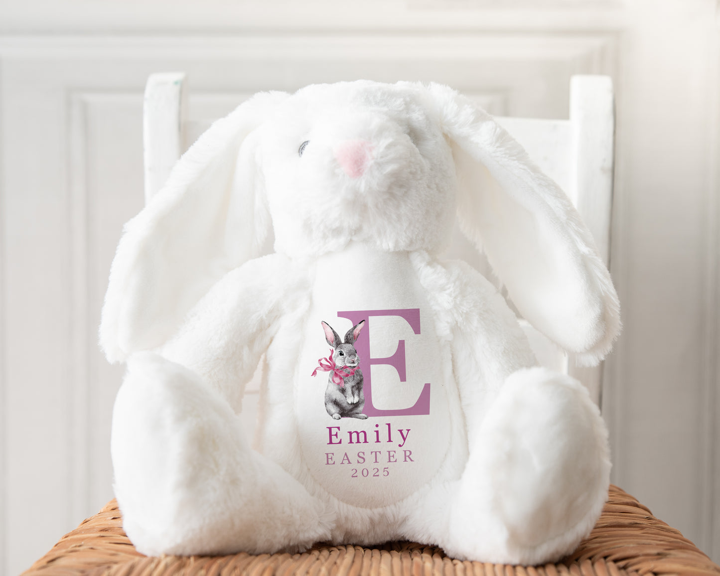 Personalised Easter Bunny - Bunny Bow Design