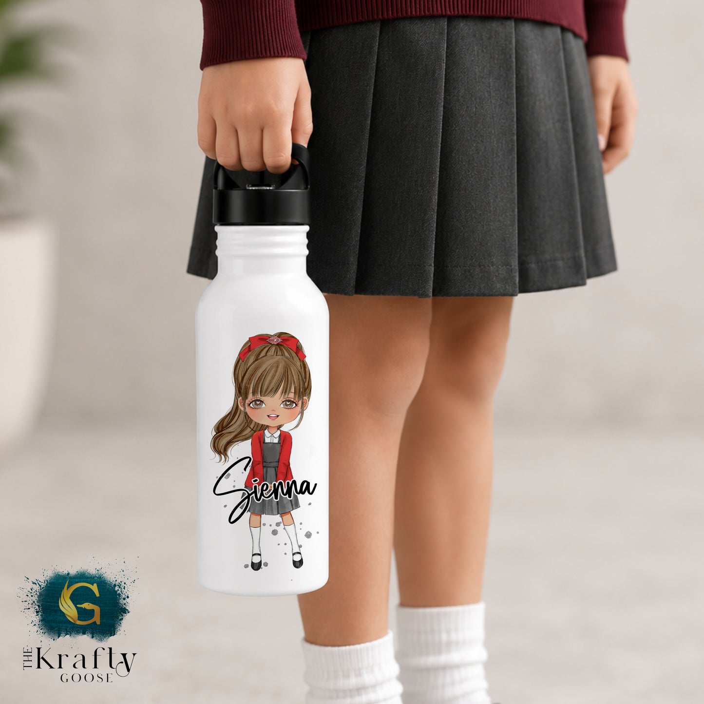 Boys School Uniform Character Water Bottle
