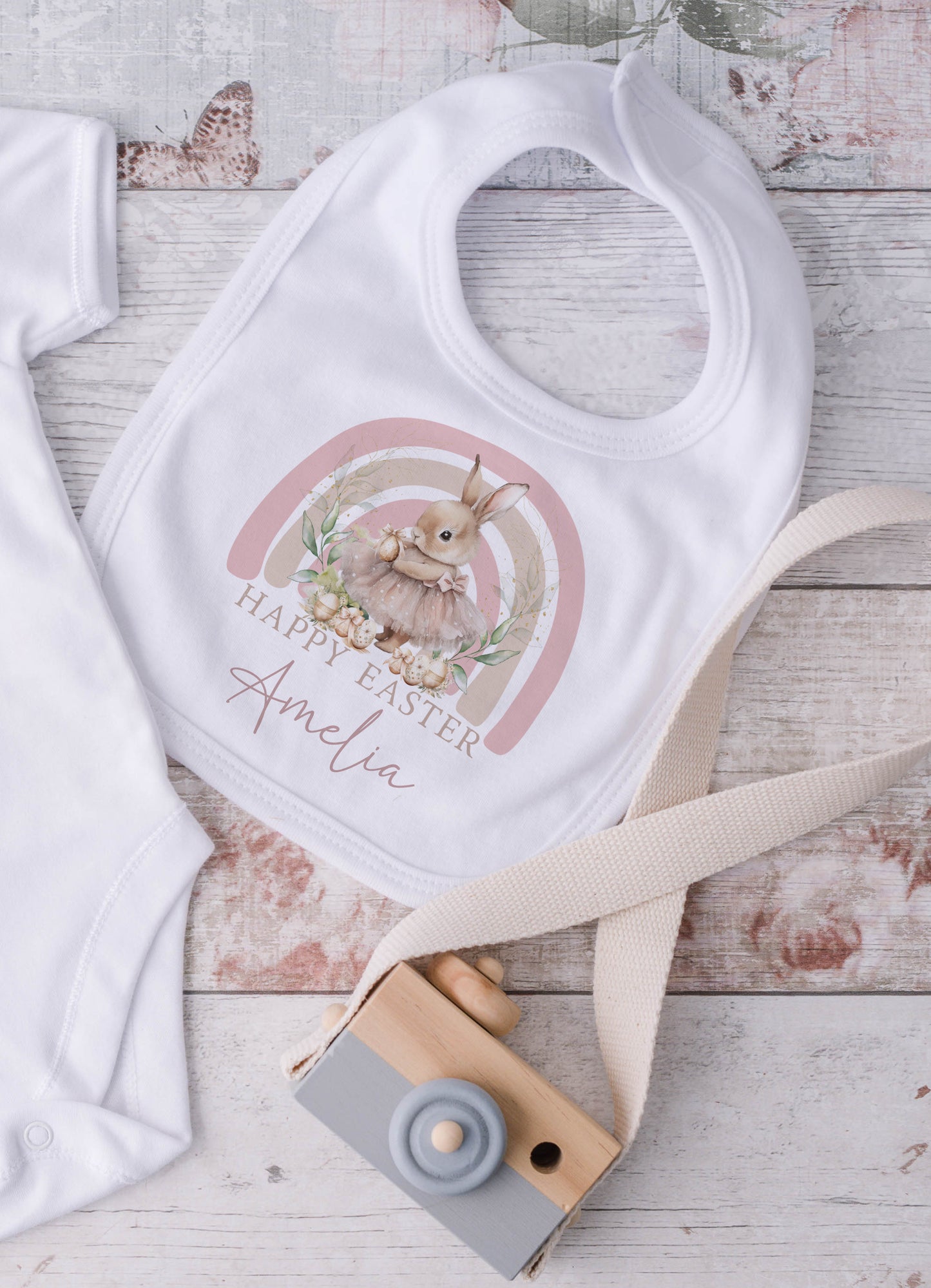 Pink Bunny Rainbow Design