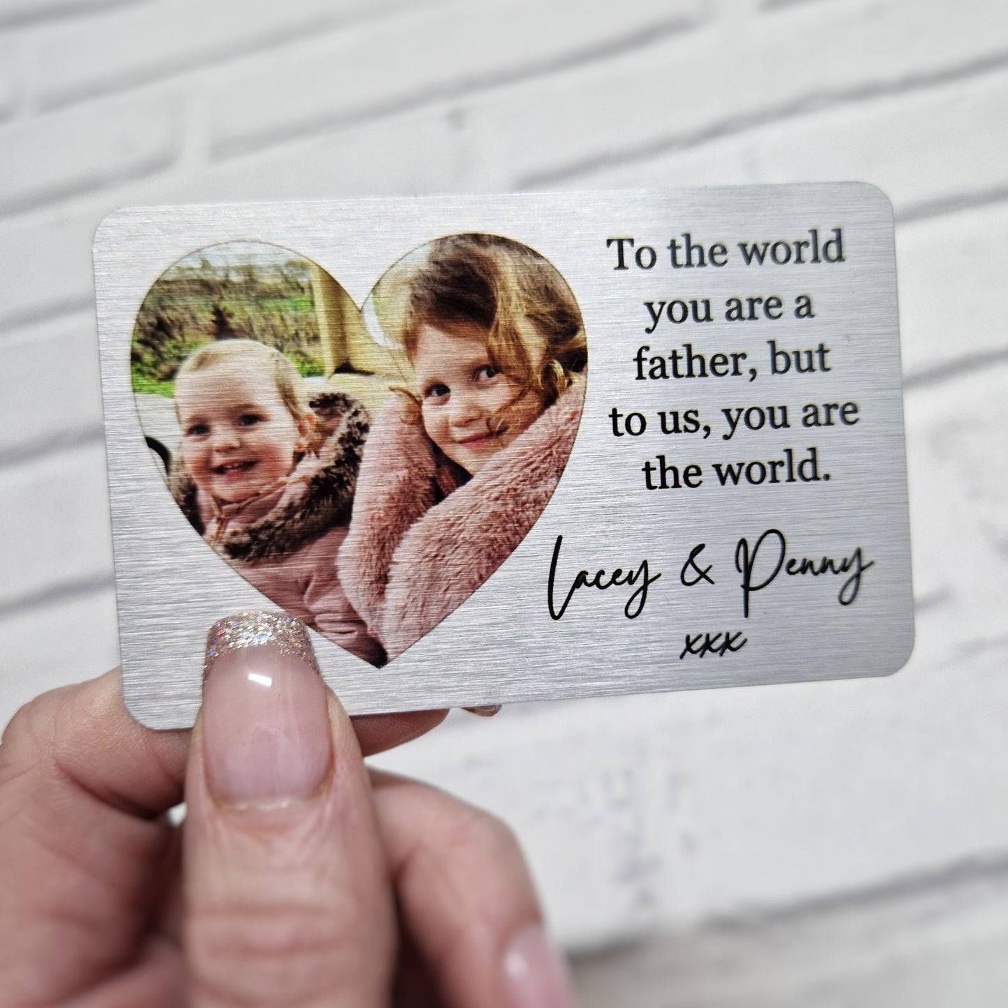 Personalised Heart Wallet Card