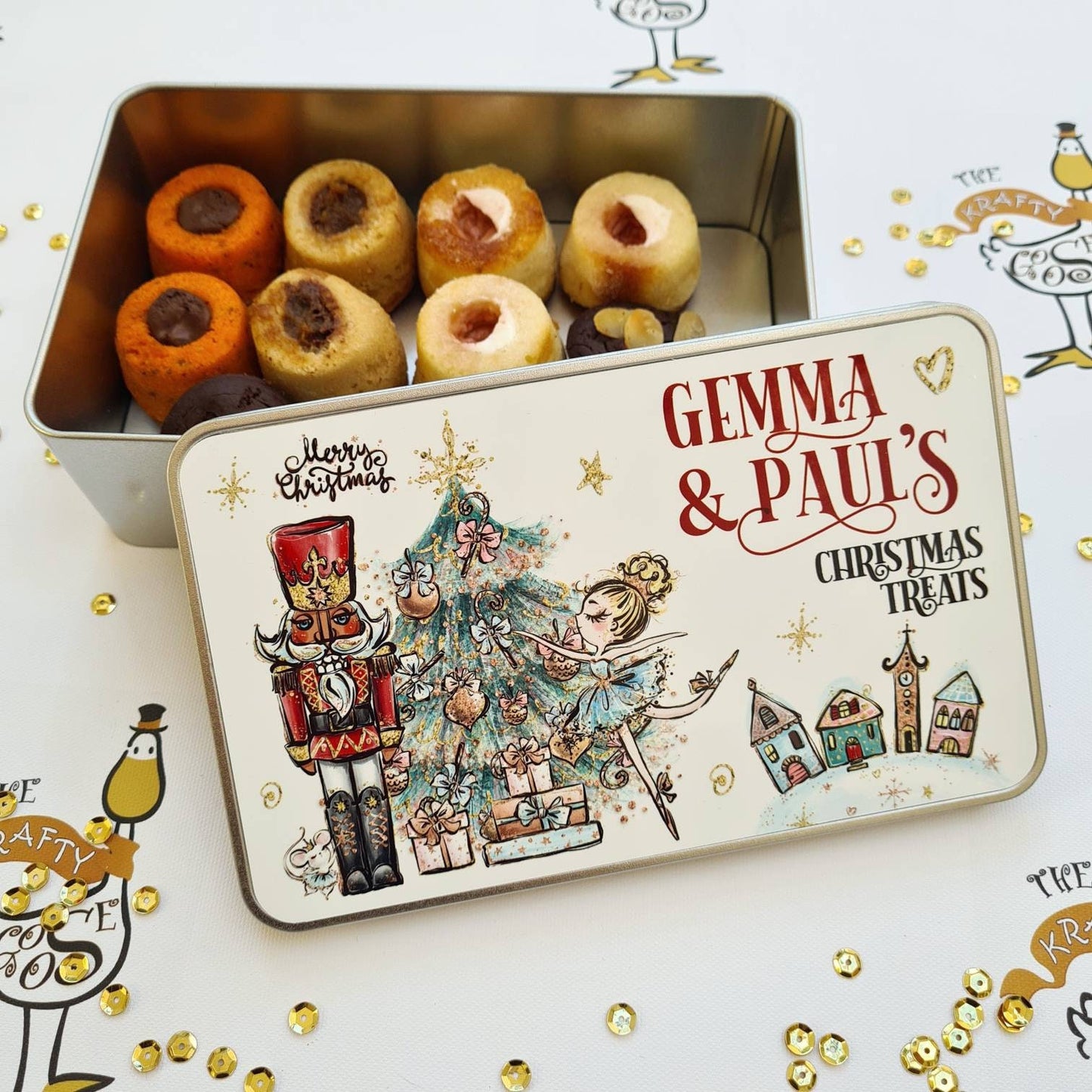 Christmas Metal Tin - Nutcracker Design