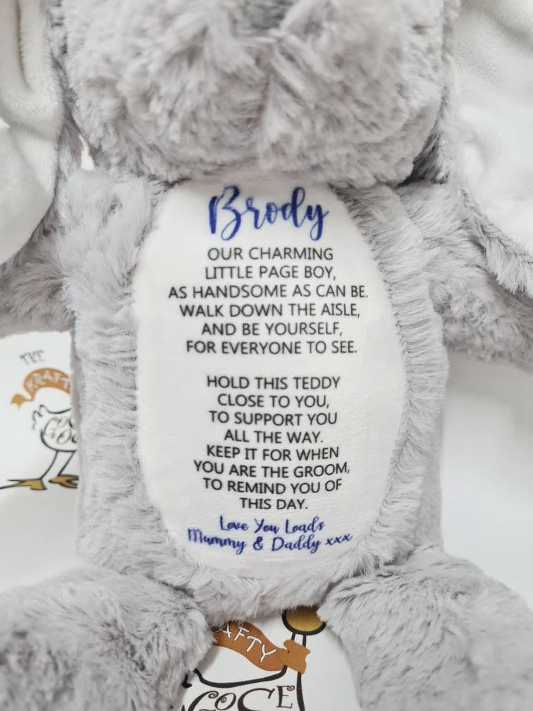 Flower Girl / Page Boy Poem Bunny