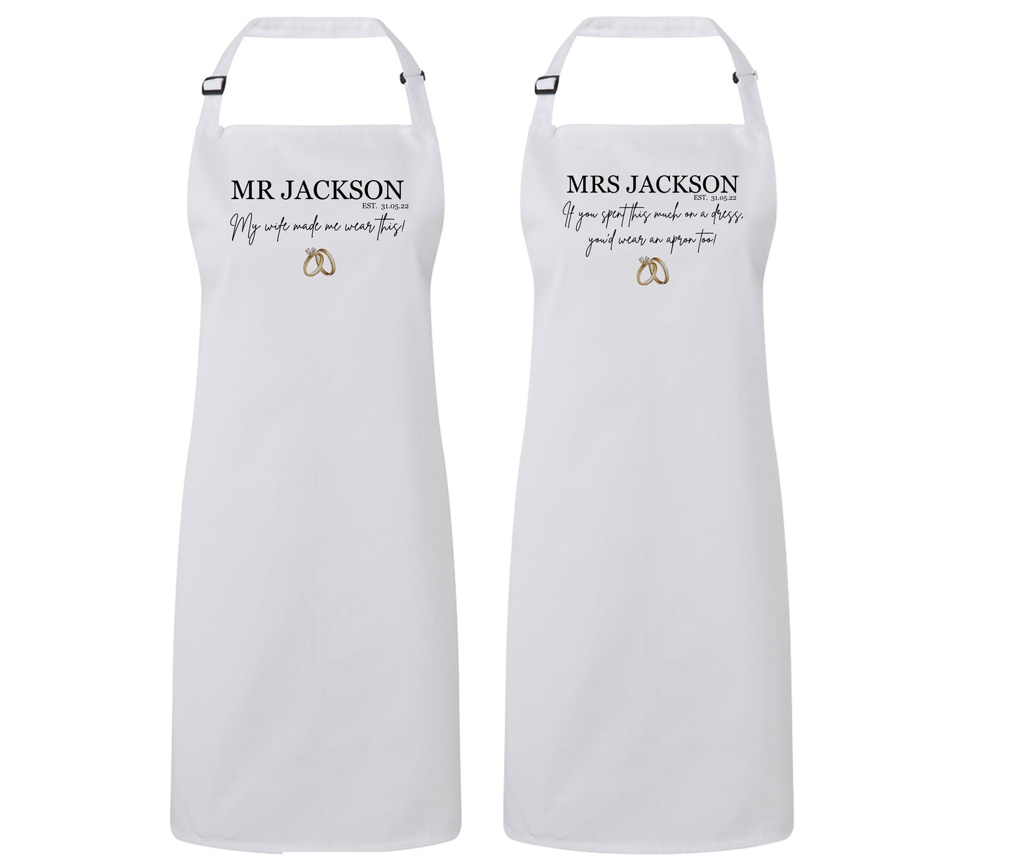 Personalised Wedding Aprons