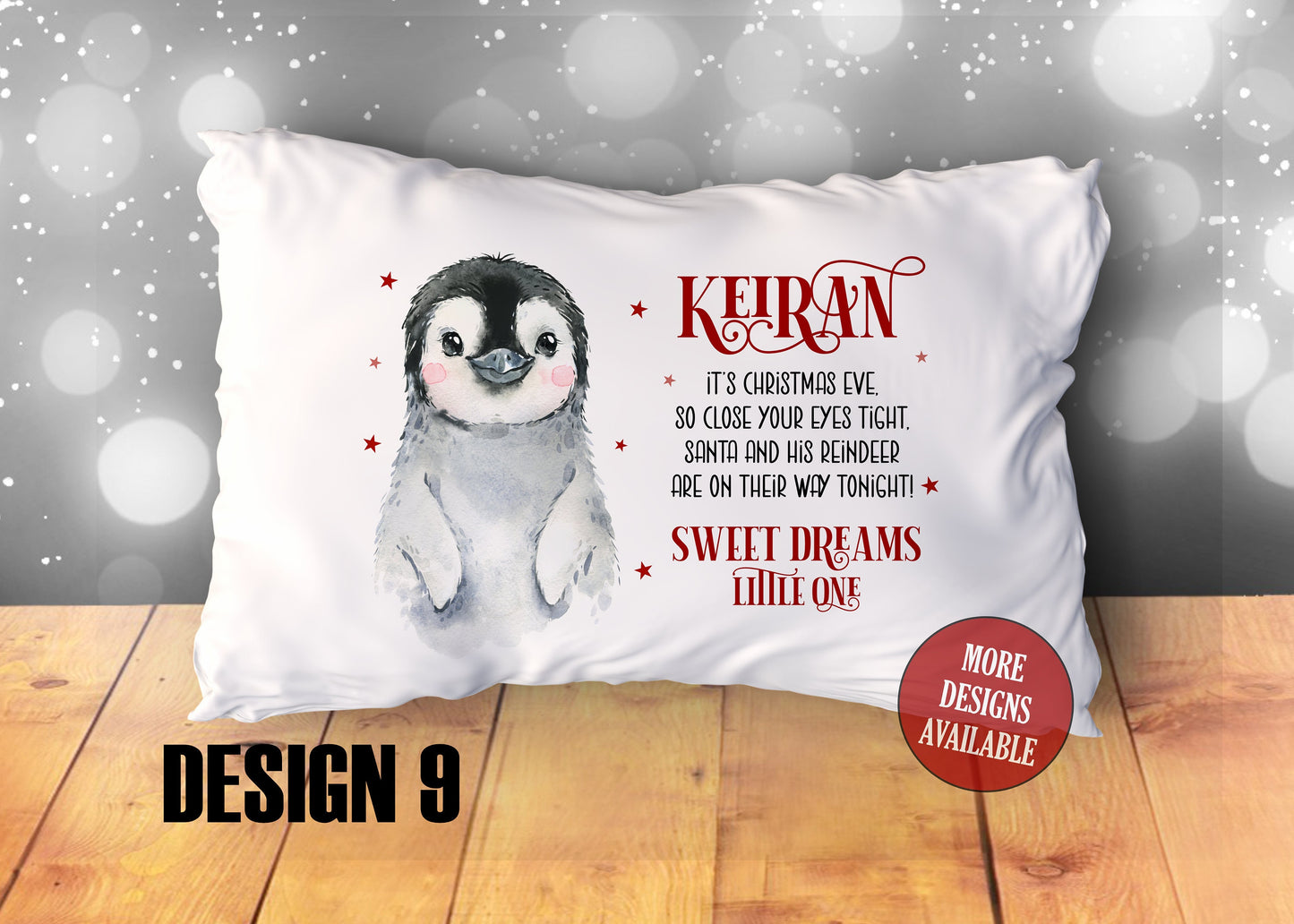 Christmas Pillowcase, Personalised Cushion, Christmas Eve Box, Stocking Filler, Father Christmas Pillow, Gamer Gift, Nice List, Reindeer